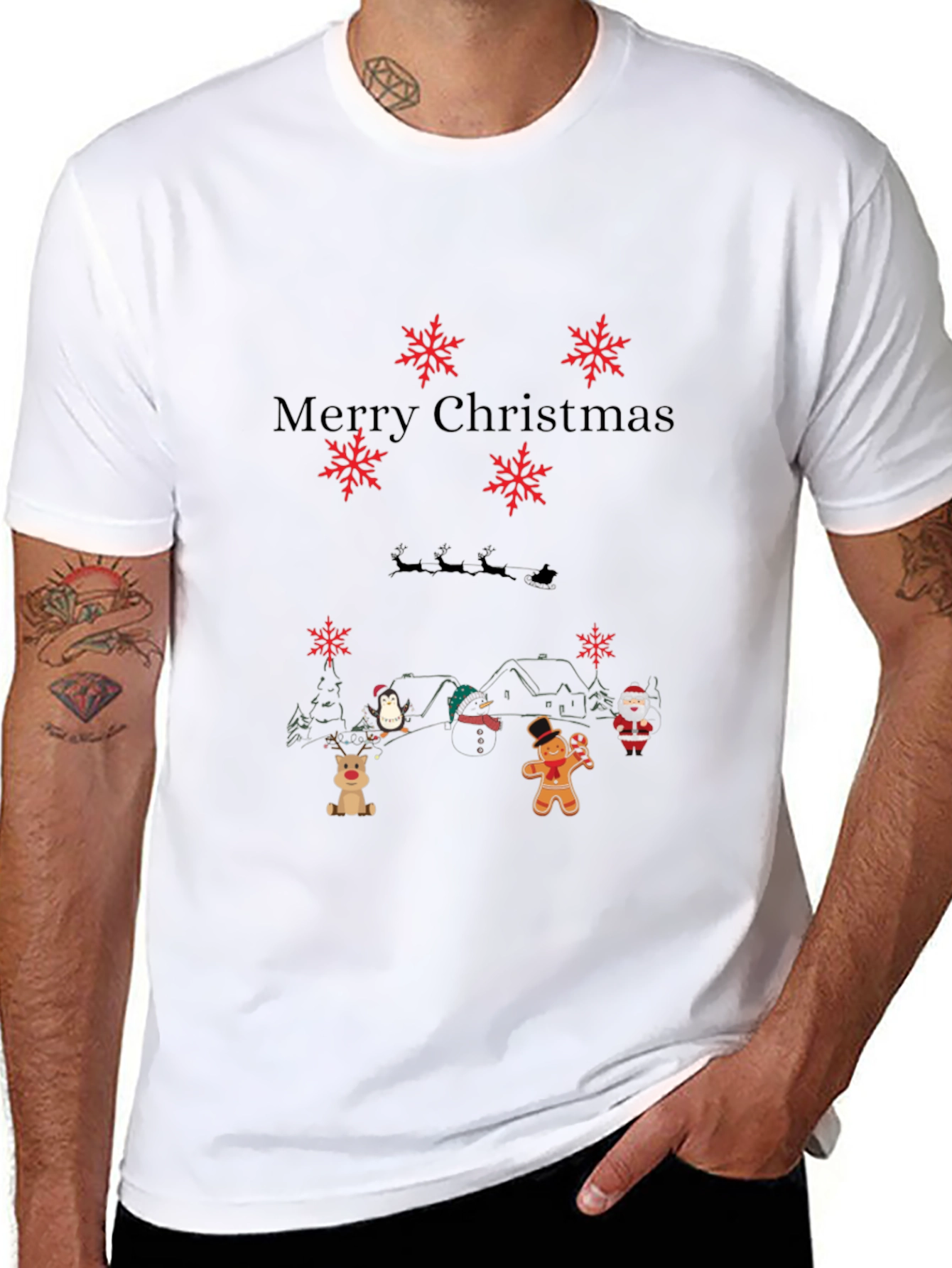 Merry Christmas Themed Graphic T-Shirt