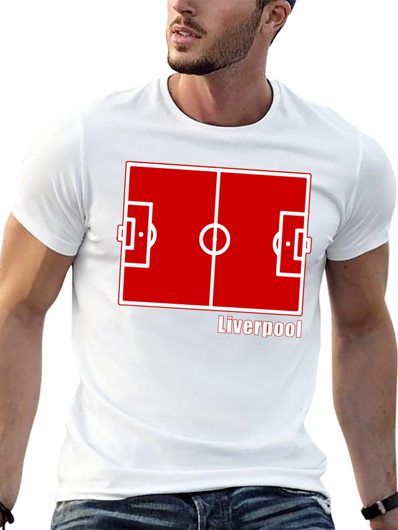 Liverpool FC Pitch T-Shirt - Black Cotton Soccer Tee