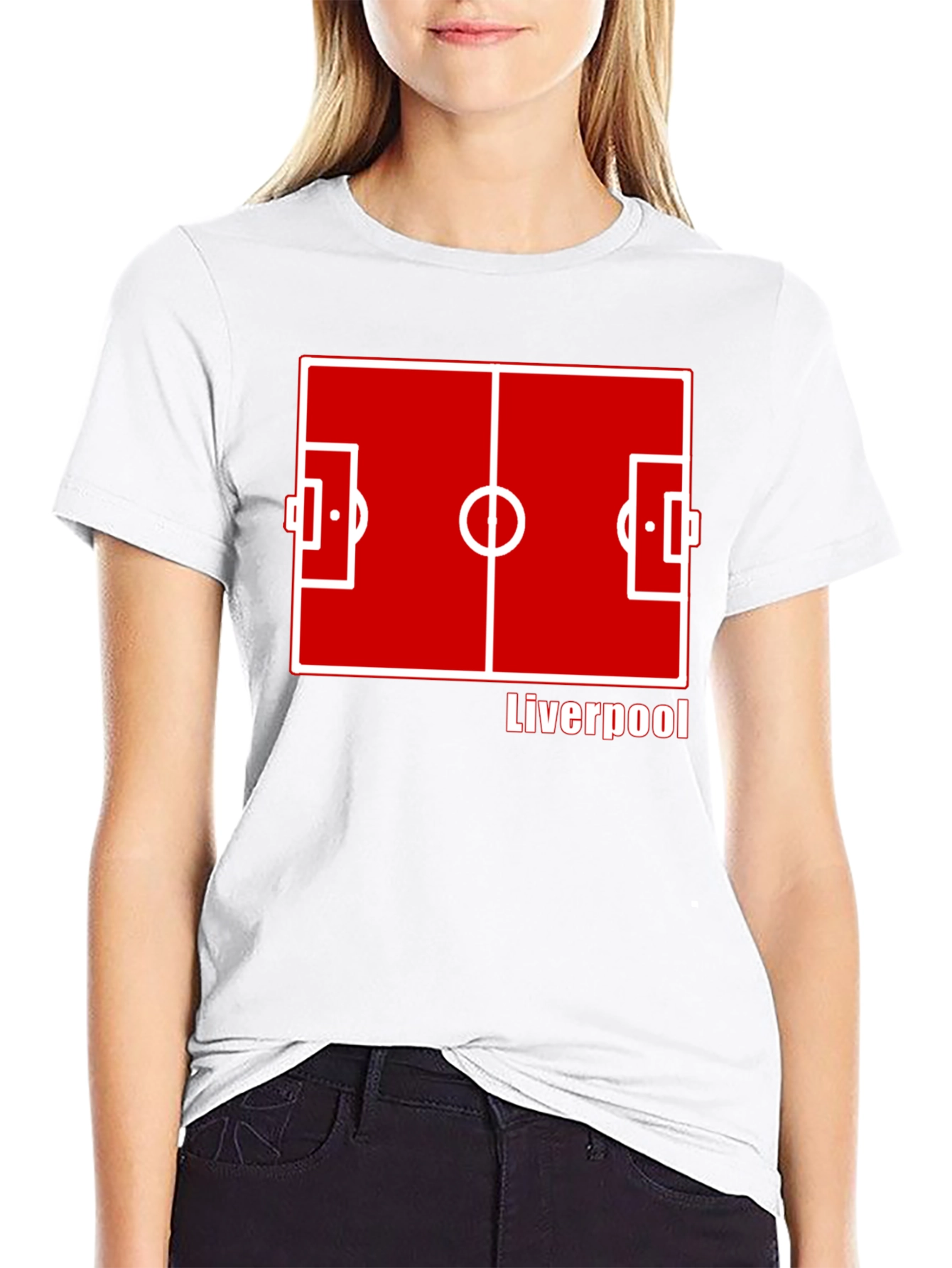 Liverpool FC Pitch T-Shirt - Black Cotton Soccer Tee