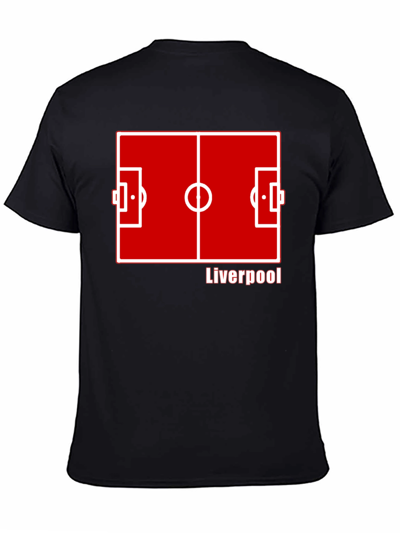 Liverpool FC Pitch T-Shirt - Black Cotton Soccer Tee