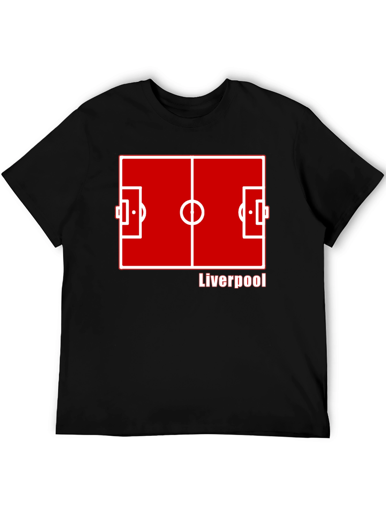 Liverpool FC Pitch T-Shirt - Black Cotton Soccer Tee