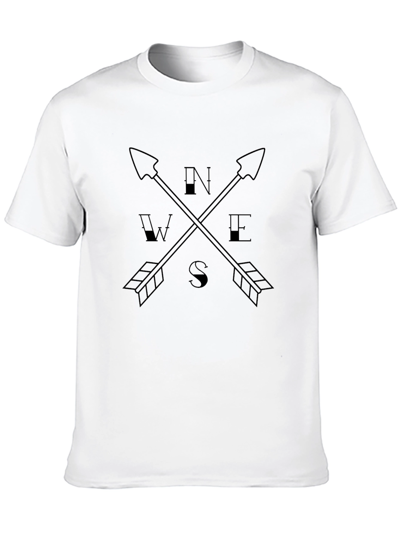 Compass Arrow Graphic Tee - Mens Black T-Shirt