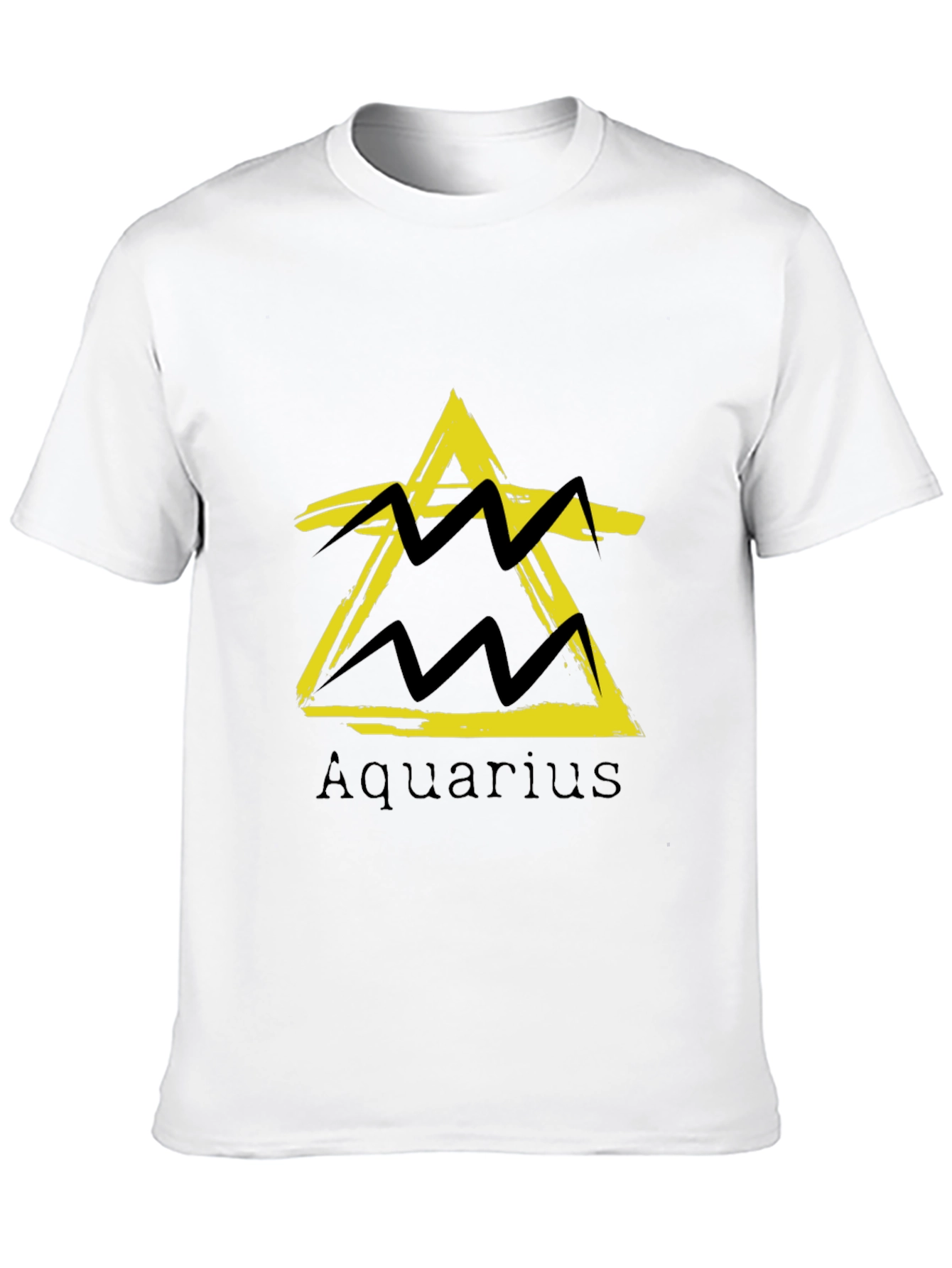 Aquarius Zodiac Sign Black T-Shirt