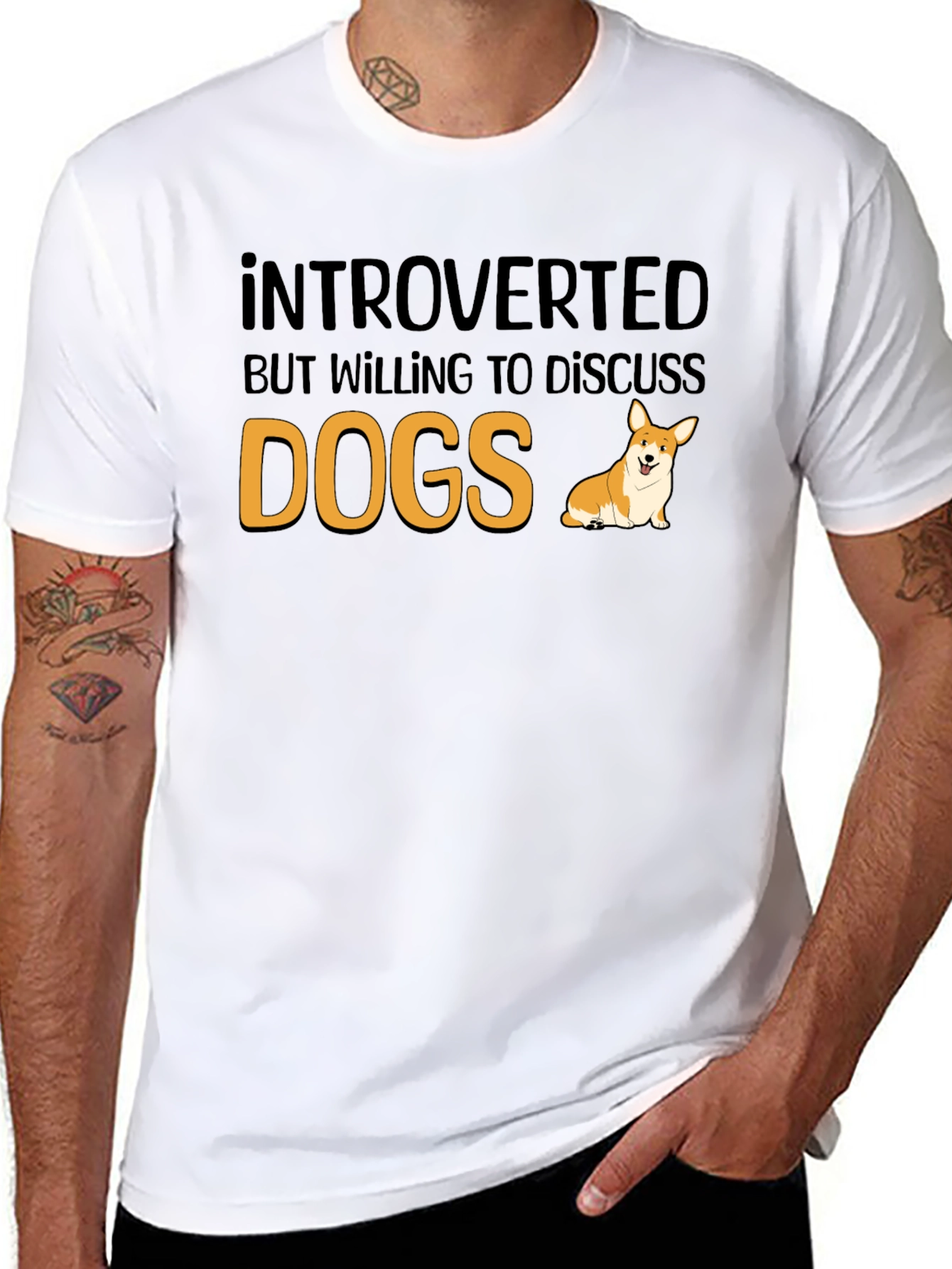 Introverted Dog Lover T-Shirt - Funny Pet Owner Tee
