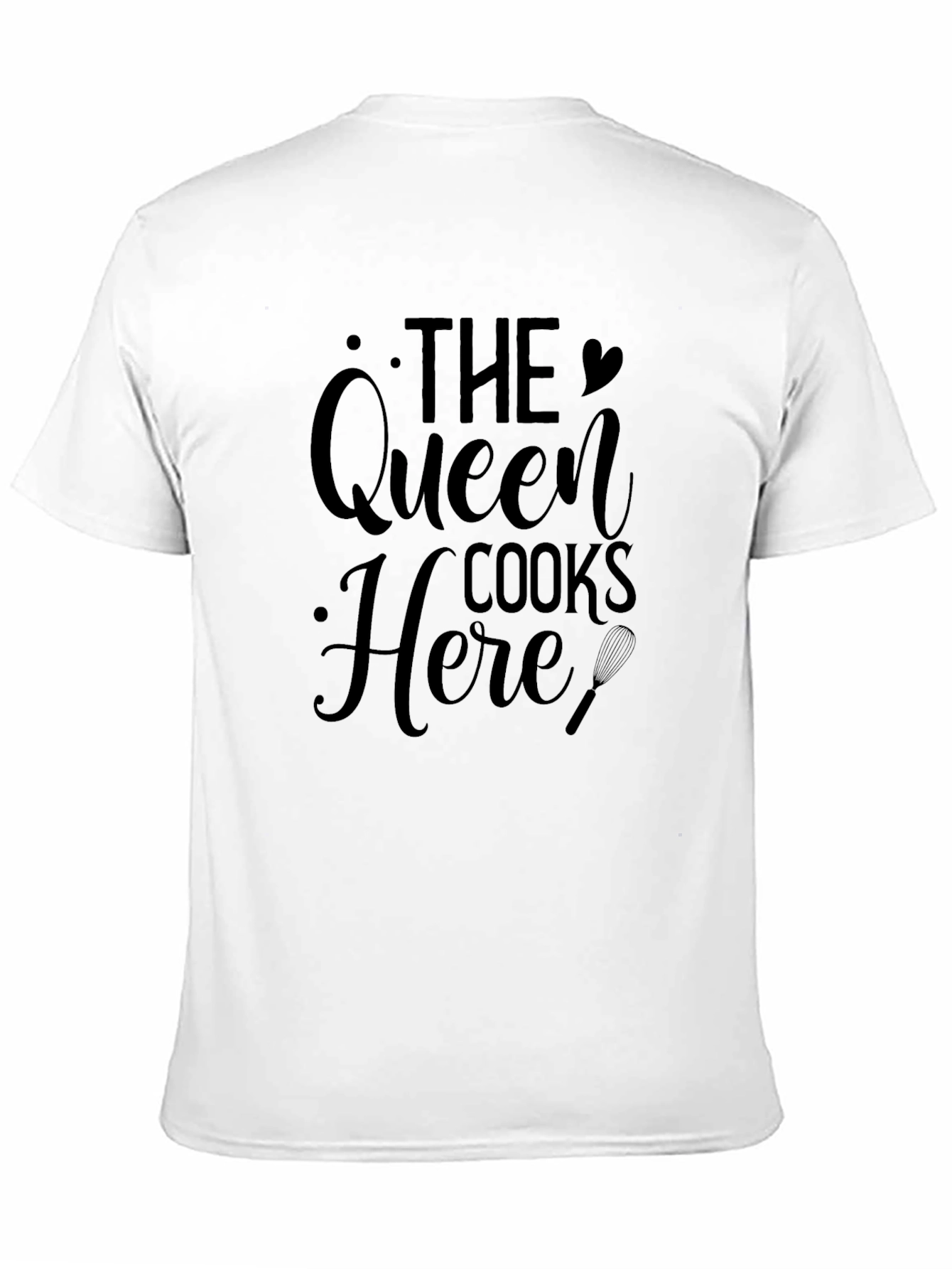 Queen Cooks Here Black T-Shirt