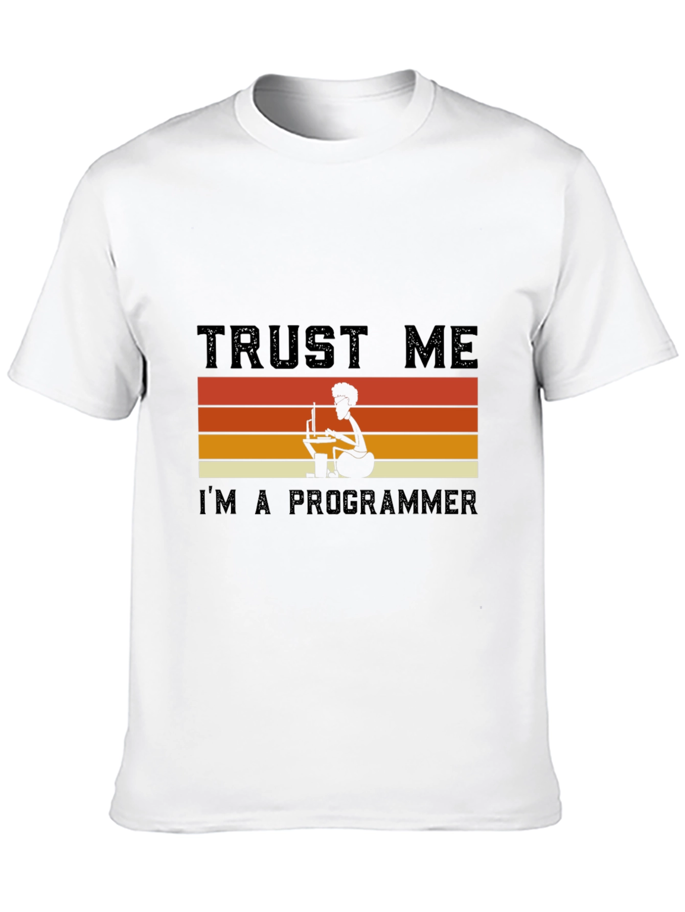 Trust Me Im a Programmer Retro Style Black T-Shirt