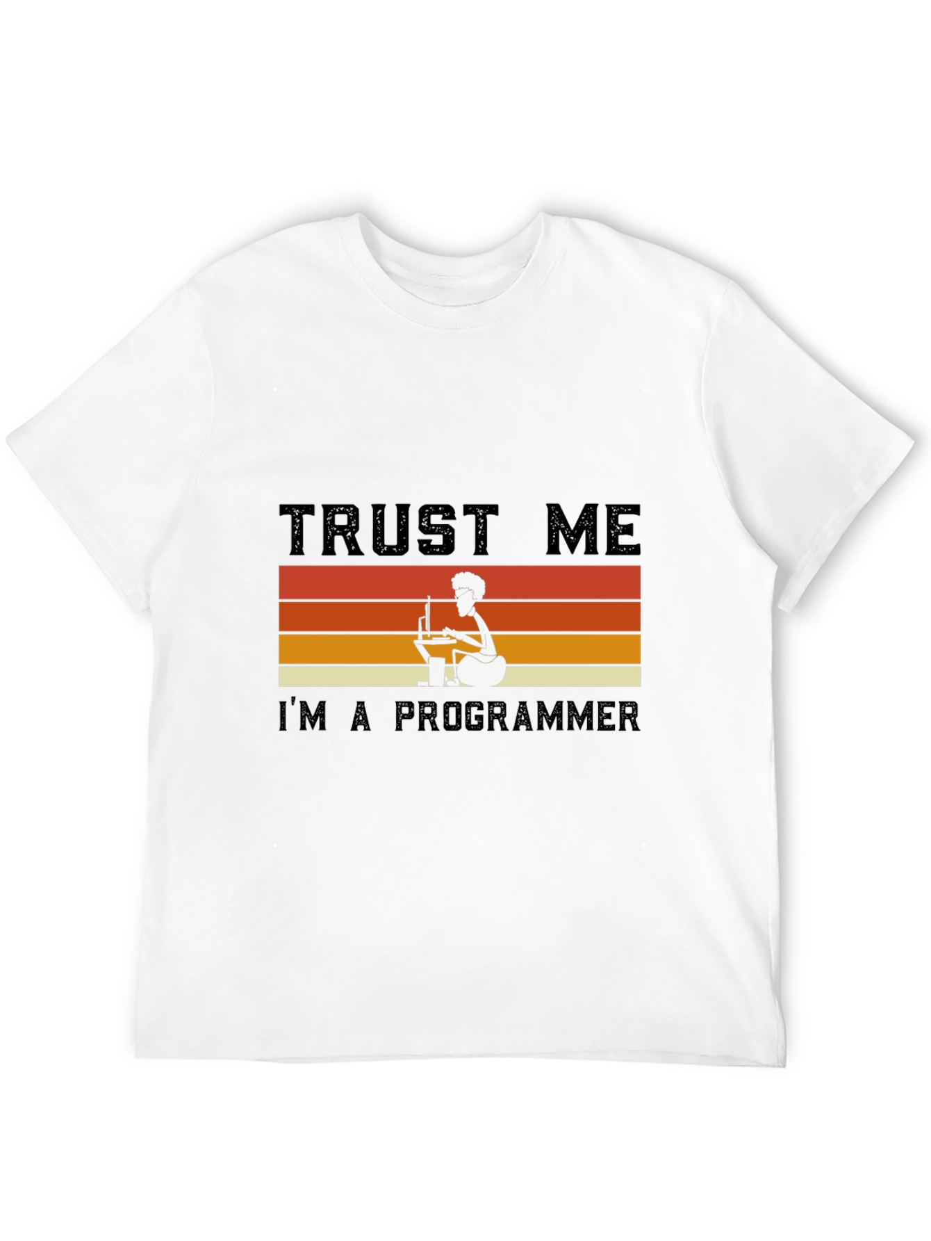 Trust Me Im a Programmer Retro Style Black T-Shirt