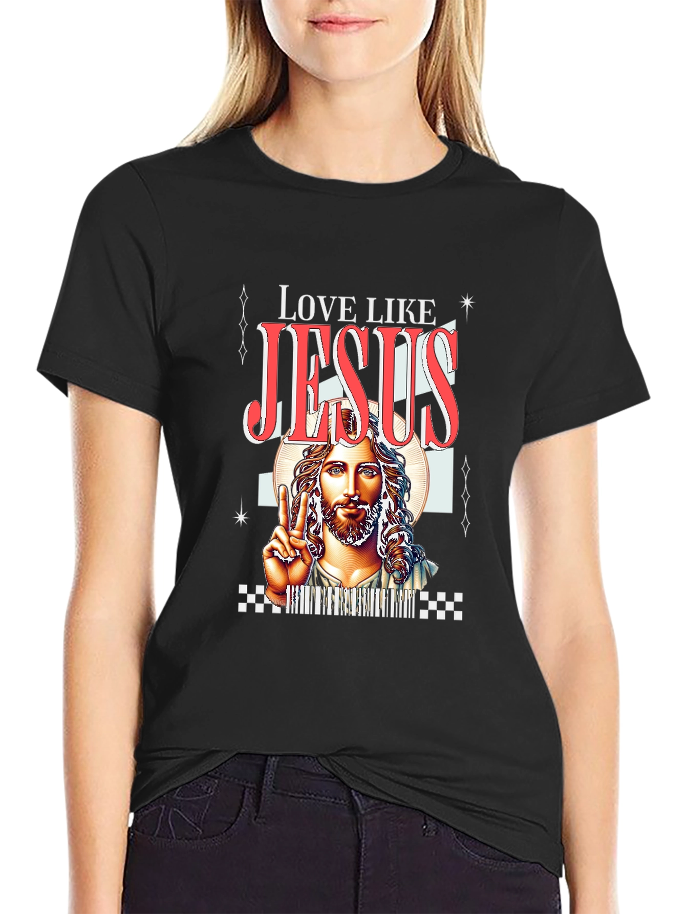 Love Like Jesus Graphic Tee - Black