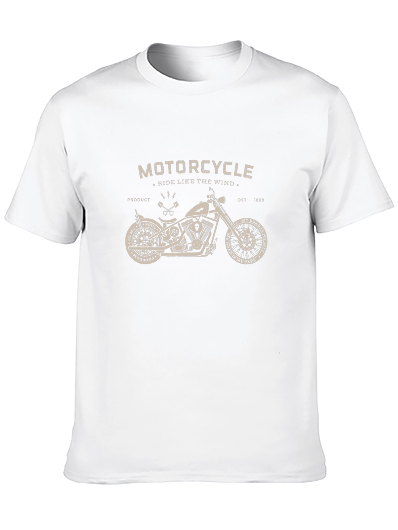Motorcycle Ride Like the Wind Graphic Tee