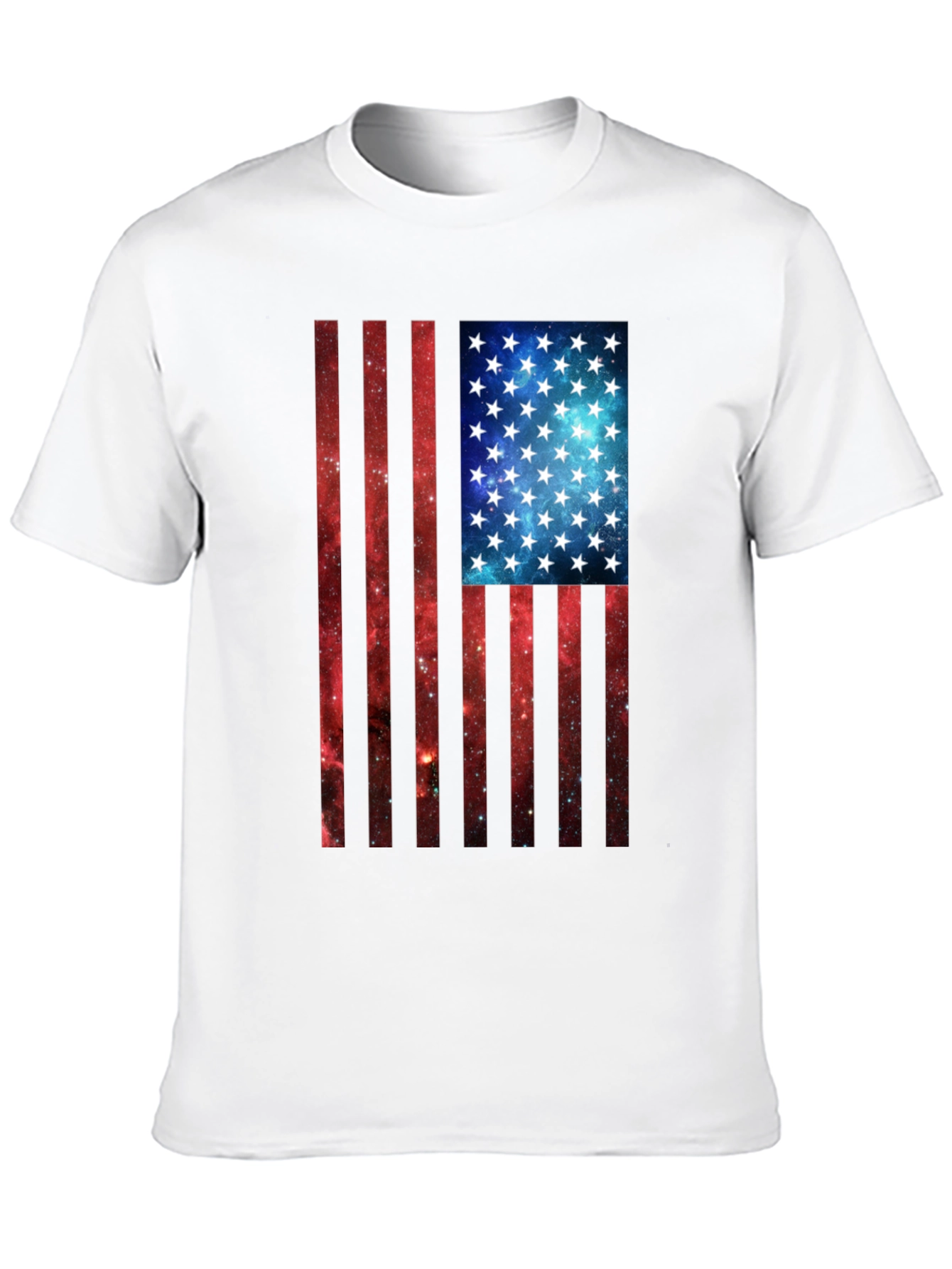 American Flag Galaxy Graphic Tee