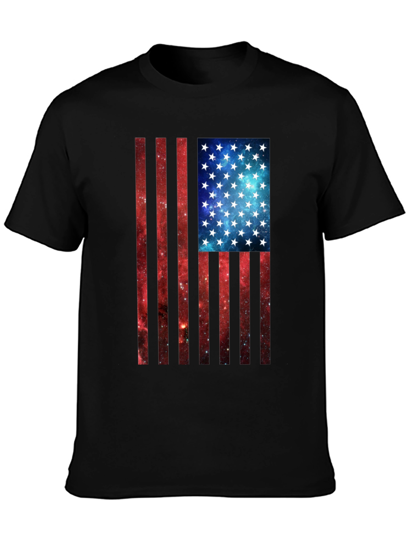 American Flag Galaxy Graphic Tee