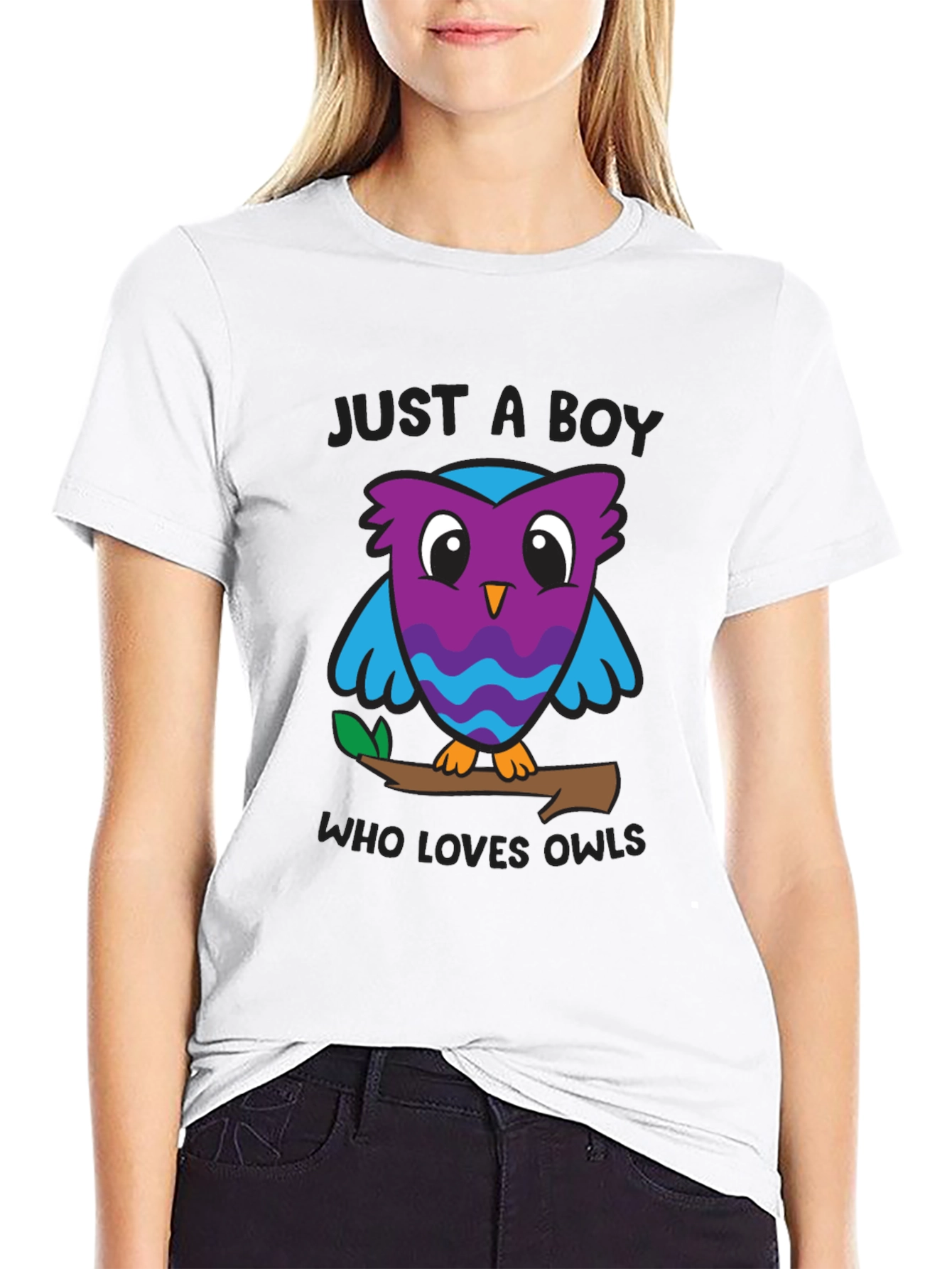 Just A Boy Who Loves Owls Graphic T-Shirt