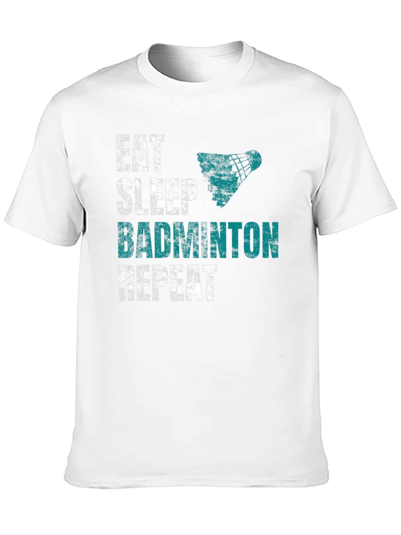 Eat Sleep Badminton Repeat Graphic Tee - Black
