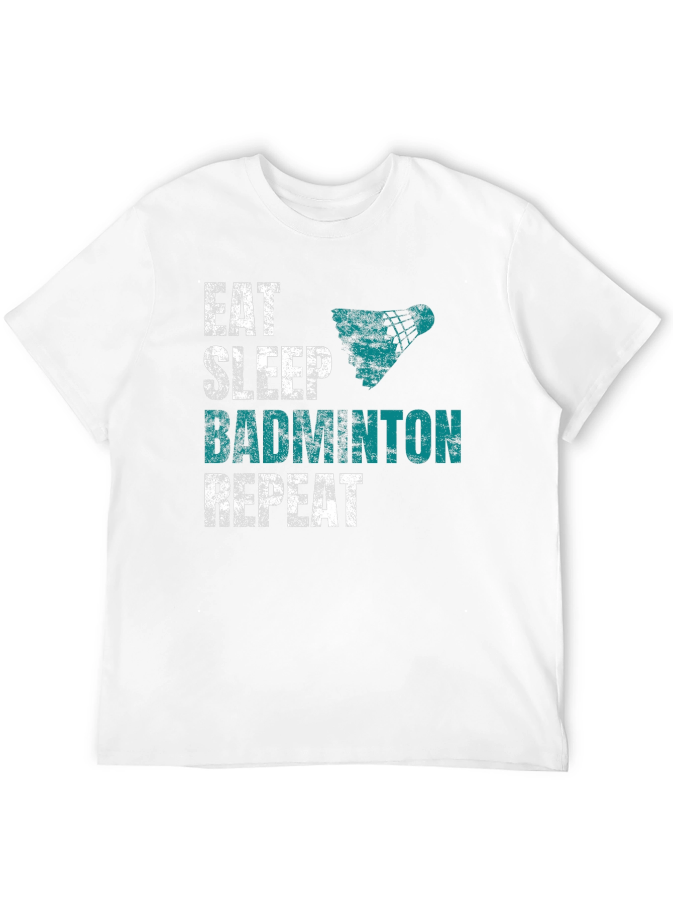 Eat Sleep Badminton Repeat Graphic Tee - Black