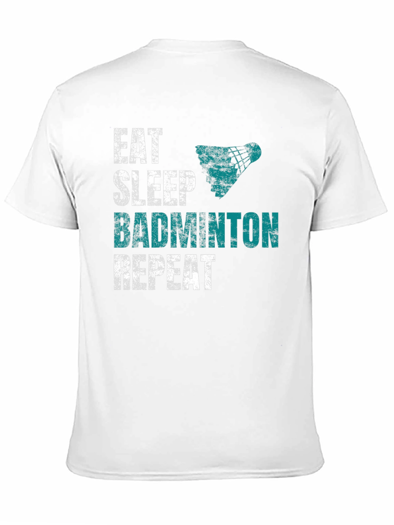 Eat Sleep Badminton Repeat Graphic Tee - Black