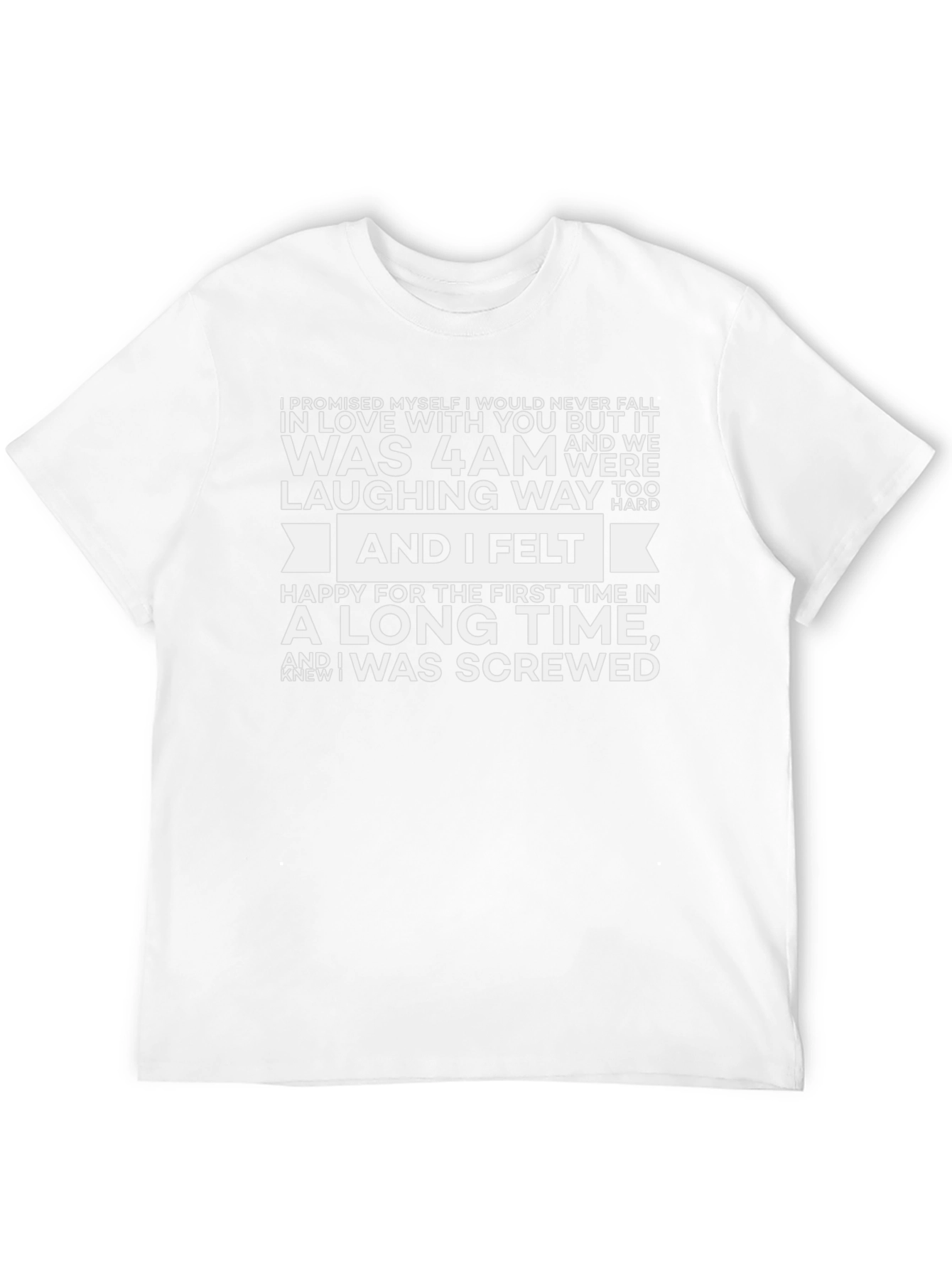 Humorous 4 AM Graphic Print Black T-Shirt