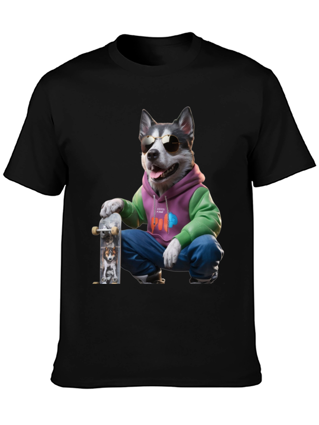 Cool Husky Skater T-Shirt