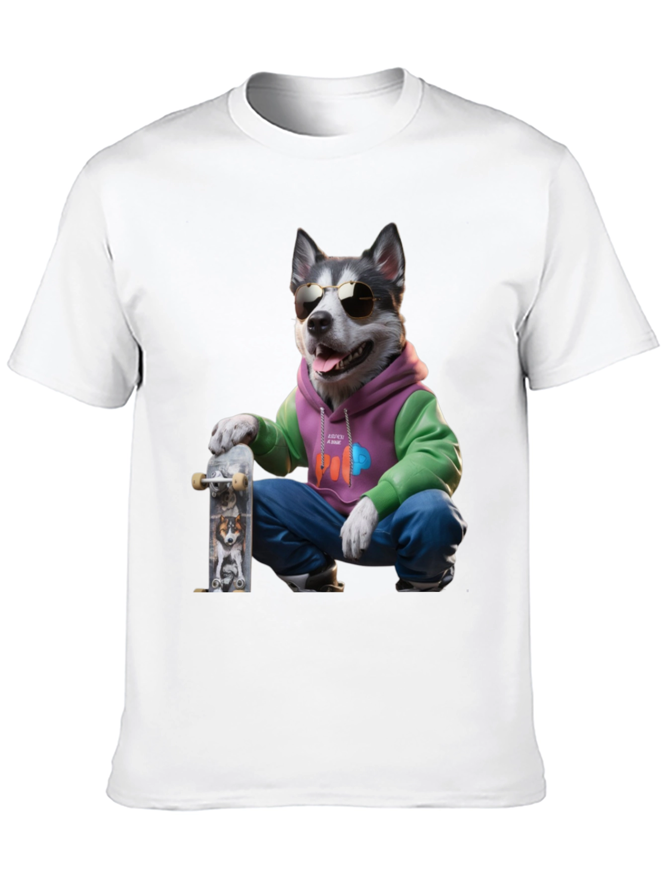 Cool Husky Skater T-Shirt