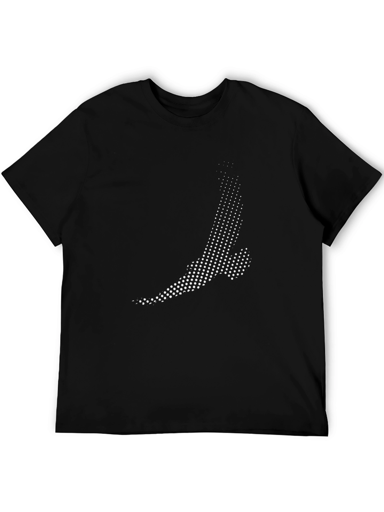 Abstract Bird Print Black T-Shirt