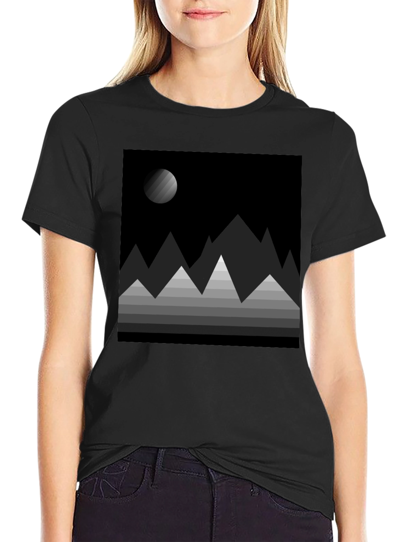 Abstract Mountainscape Graphic Tee
