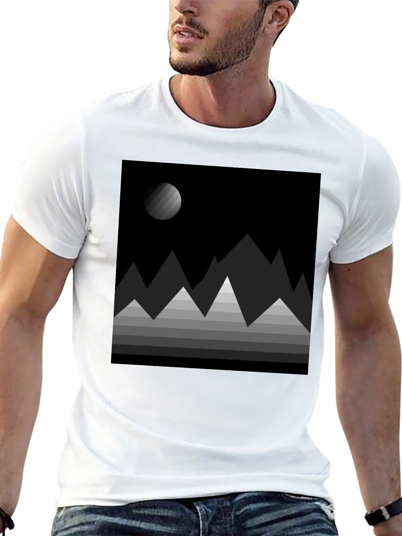 Abstract Mountainscape Graphic Tee