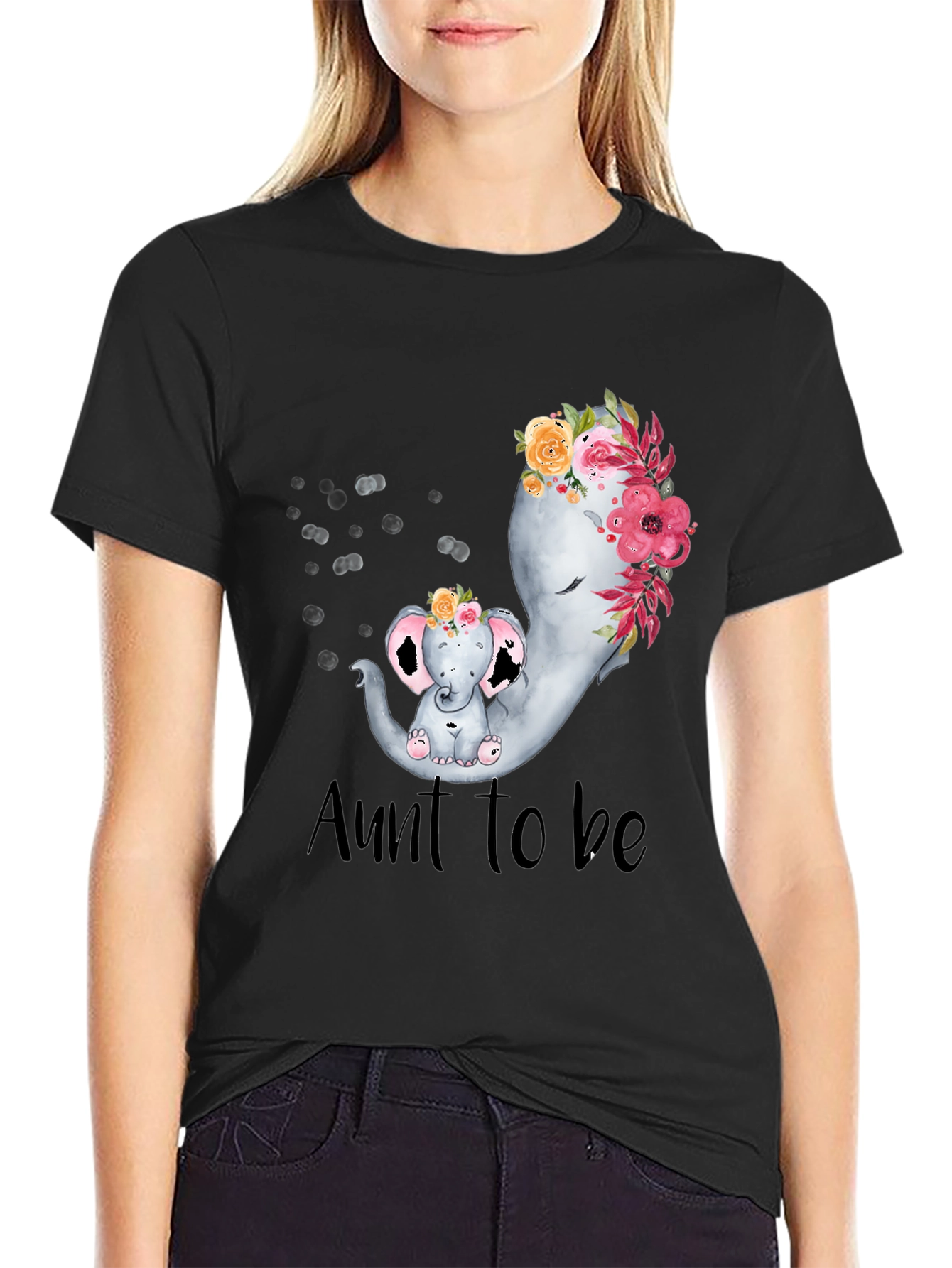 Cute Elephant Aunt To Be T-Shirt
