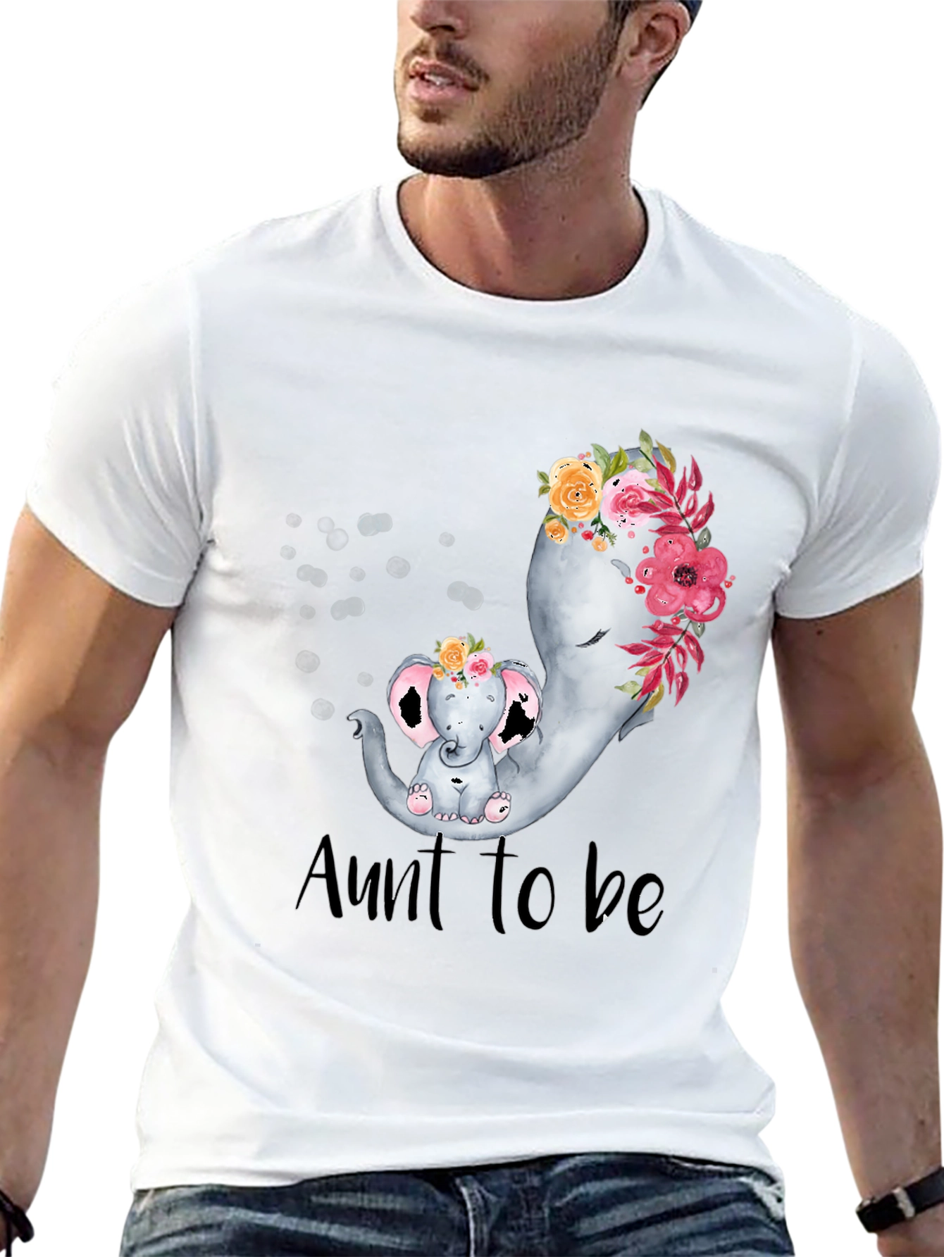 Cute Elephant Aunt To Be T-Shirt