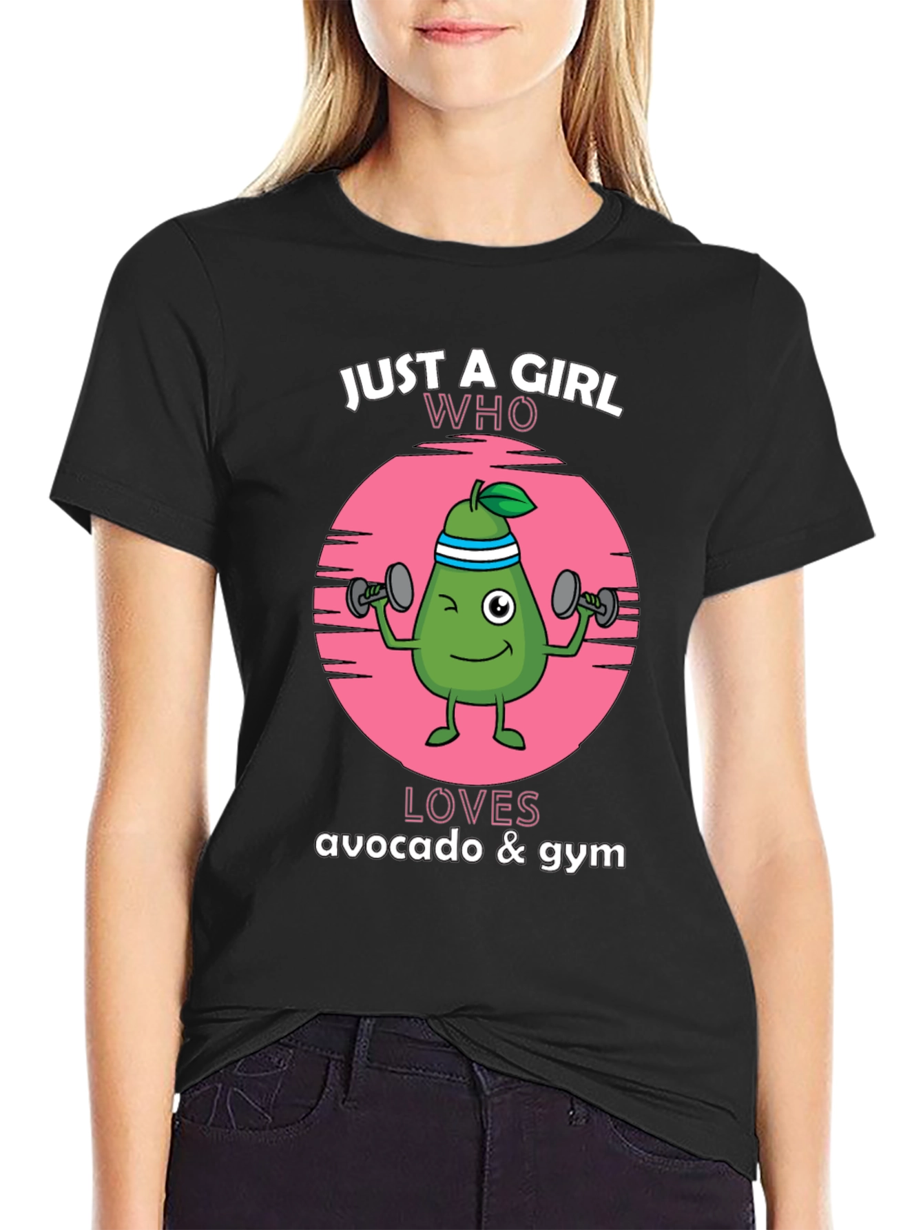 Just A Girl Who Loves Avocado & Gym T-Shirt