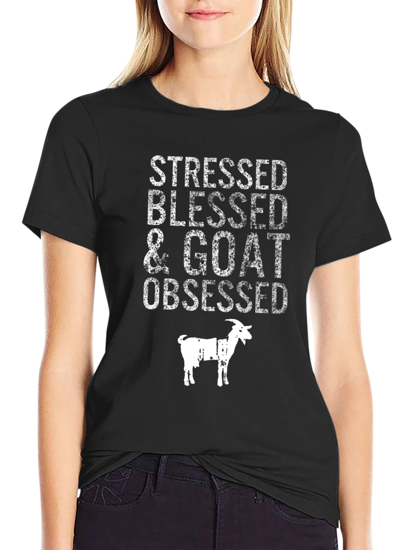 Stressed Blessed & Goat Obsessed T-Shirt