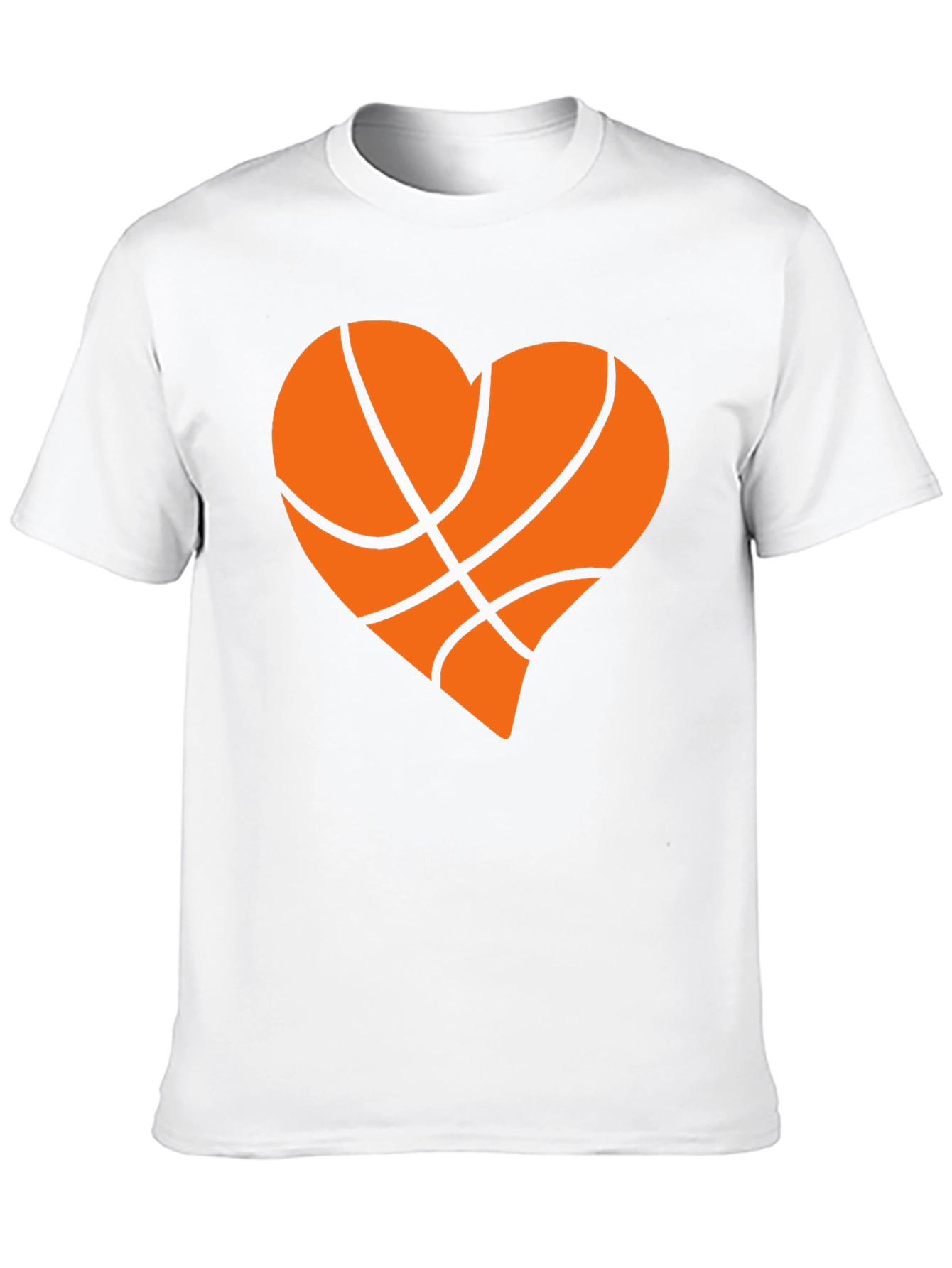 Basketball Heart Graphic T-Shirt - Black