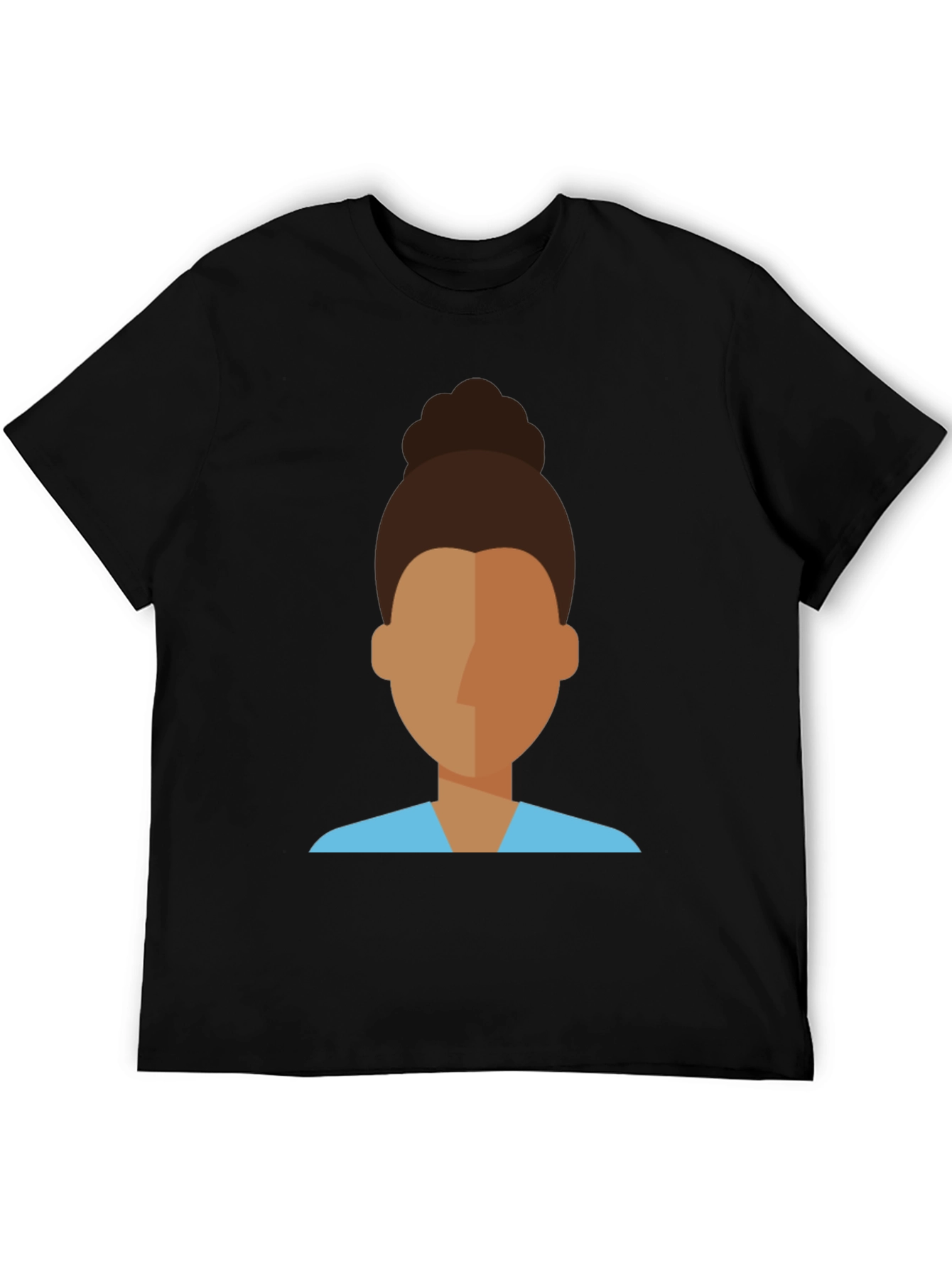 Modern Faceless Woman Graphic Tee - Unisex Black T-Shirt