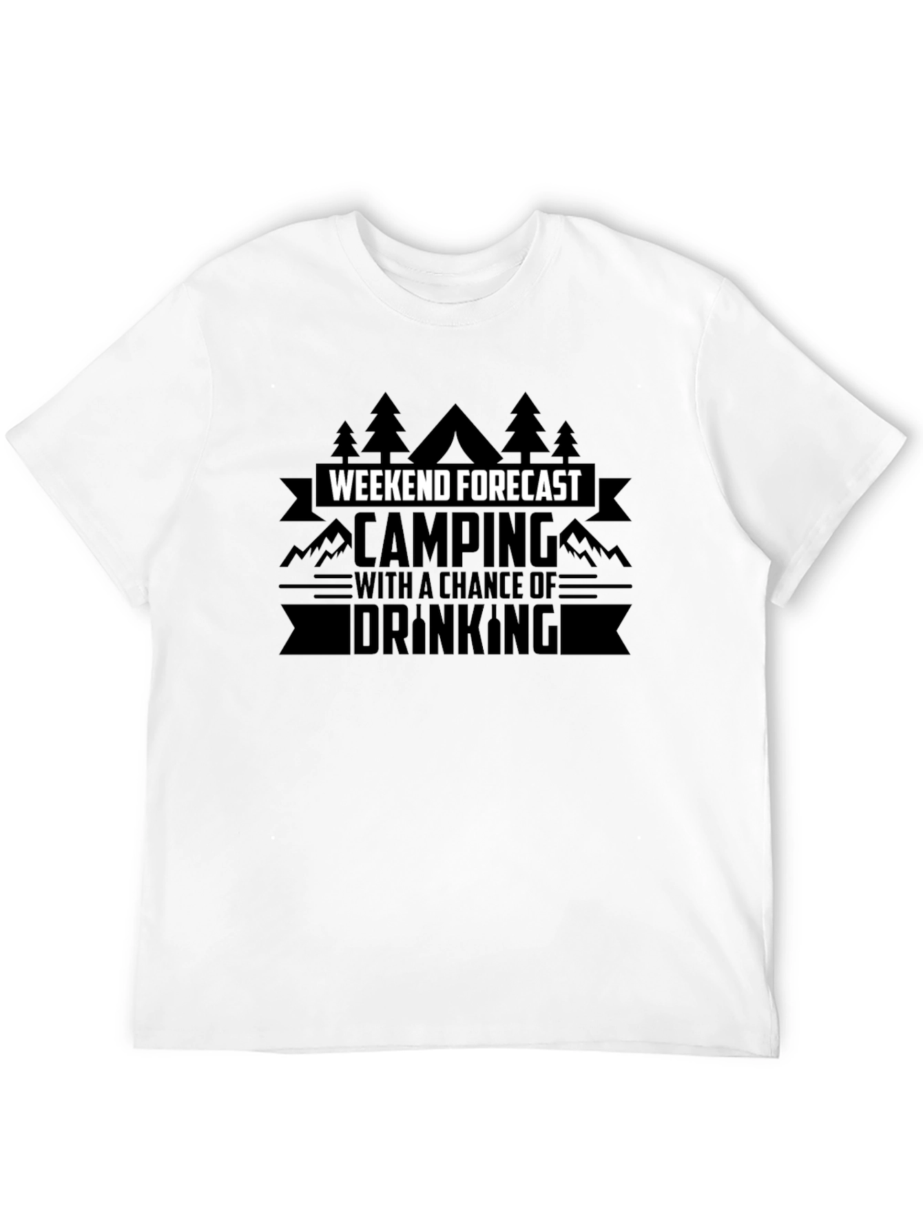 Weekend Forecast Camping Funny Graphic T-Shirt