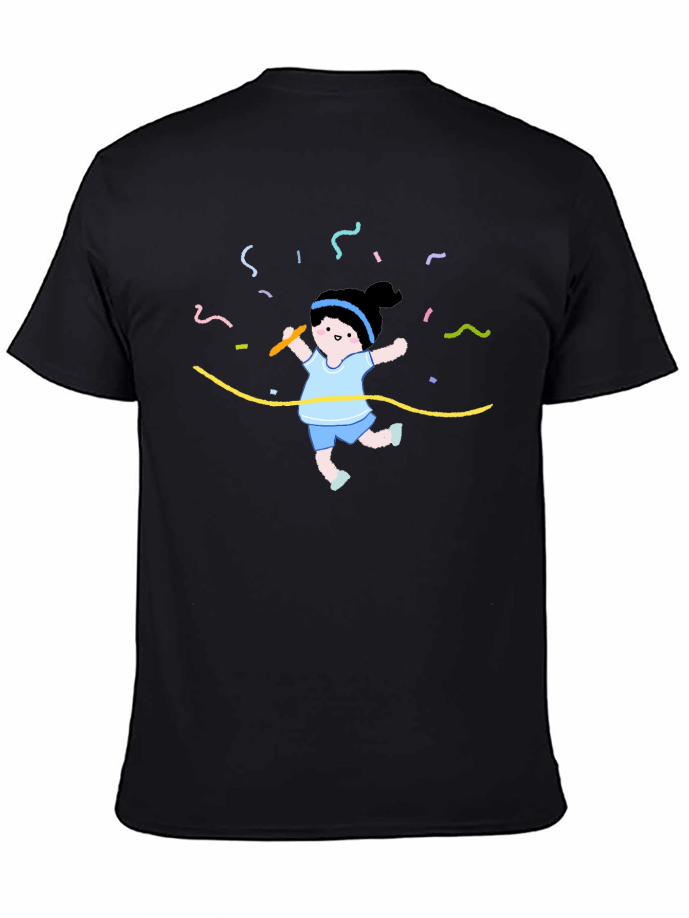 Cartoon Runner Graphic Tee - Celebrate Victory!
