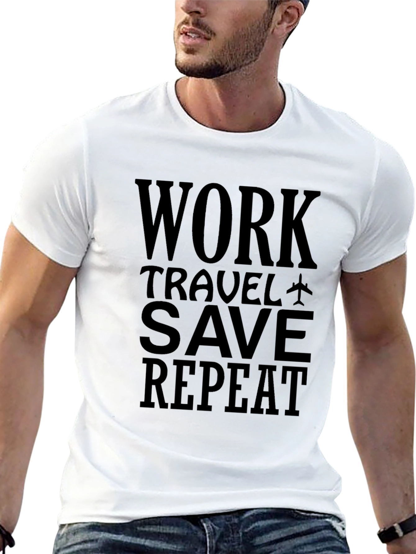Work Travel Save Repeat Graphic Tee