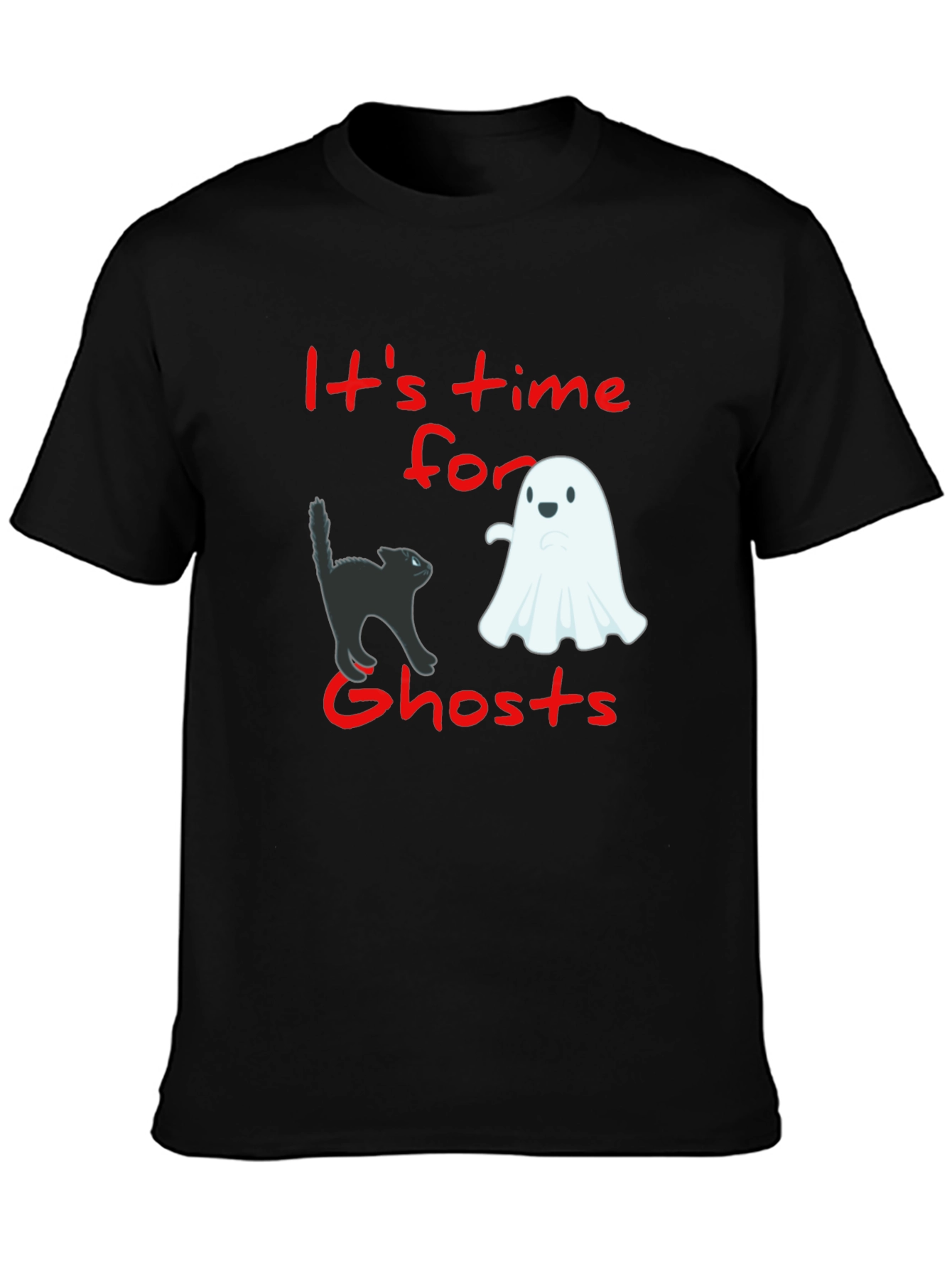 Its Time for Ghosts Black Graphic Tee