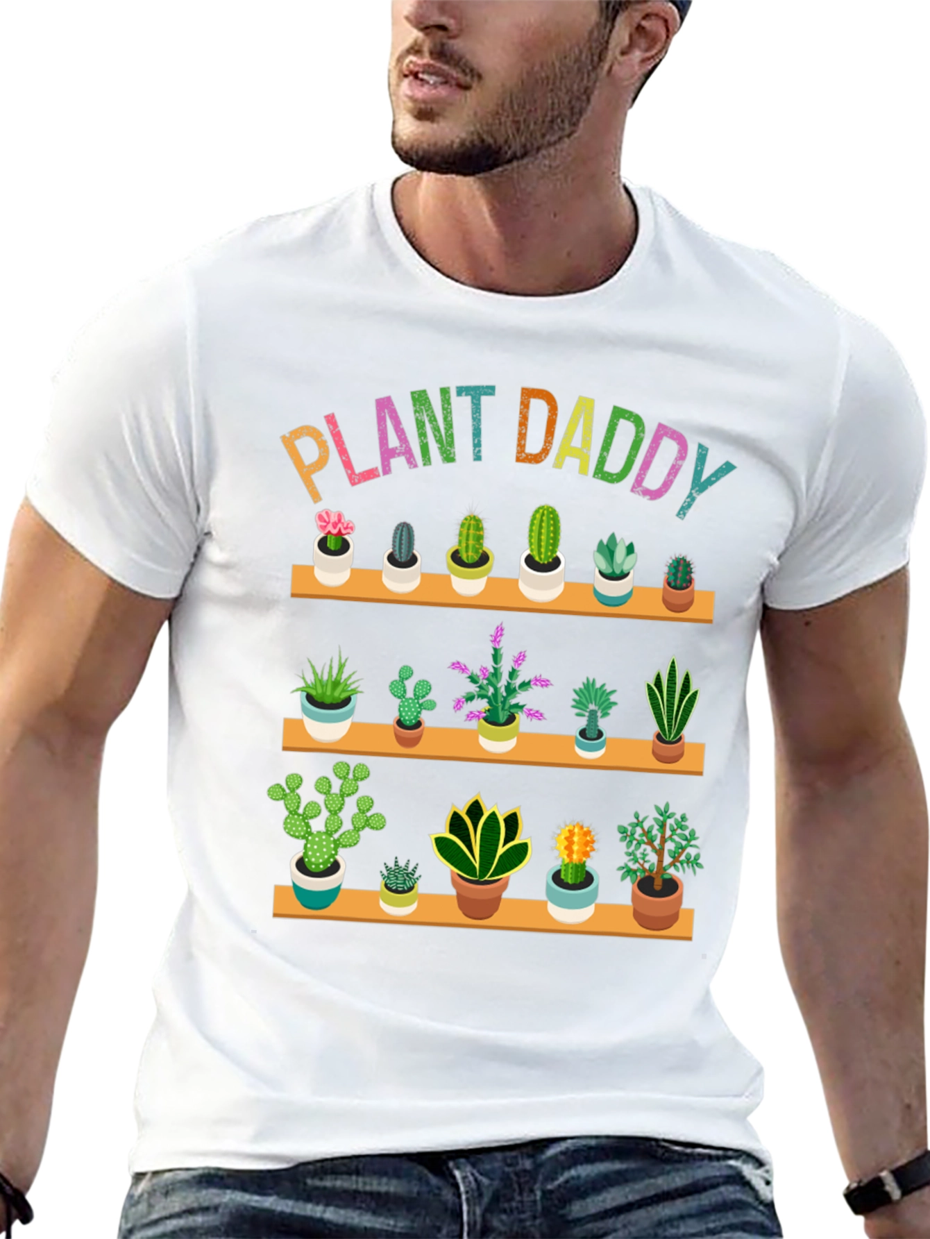 Plant Daddy Graphic Tee - Cactus Lover Shirt