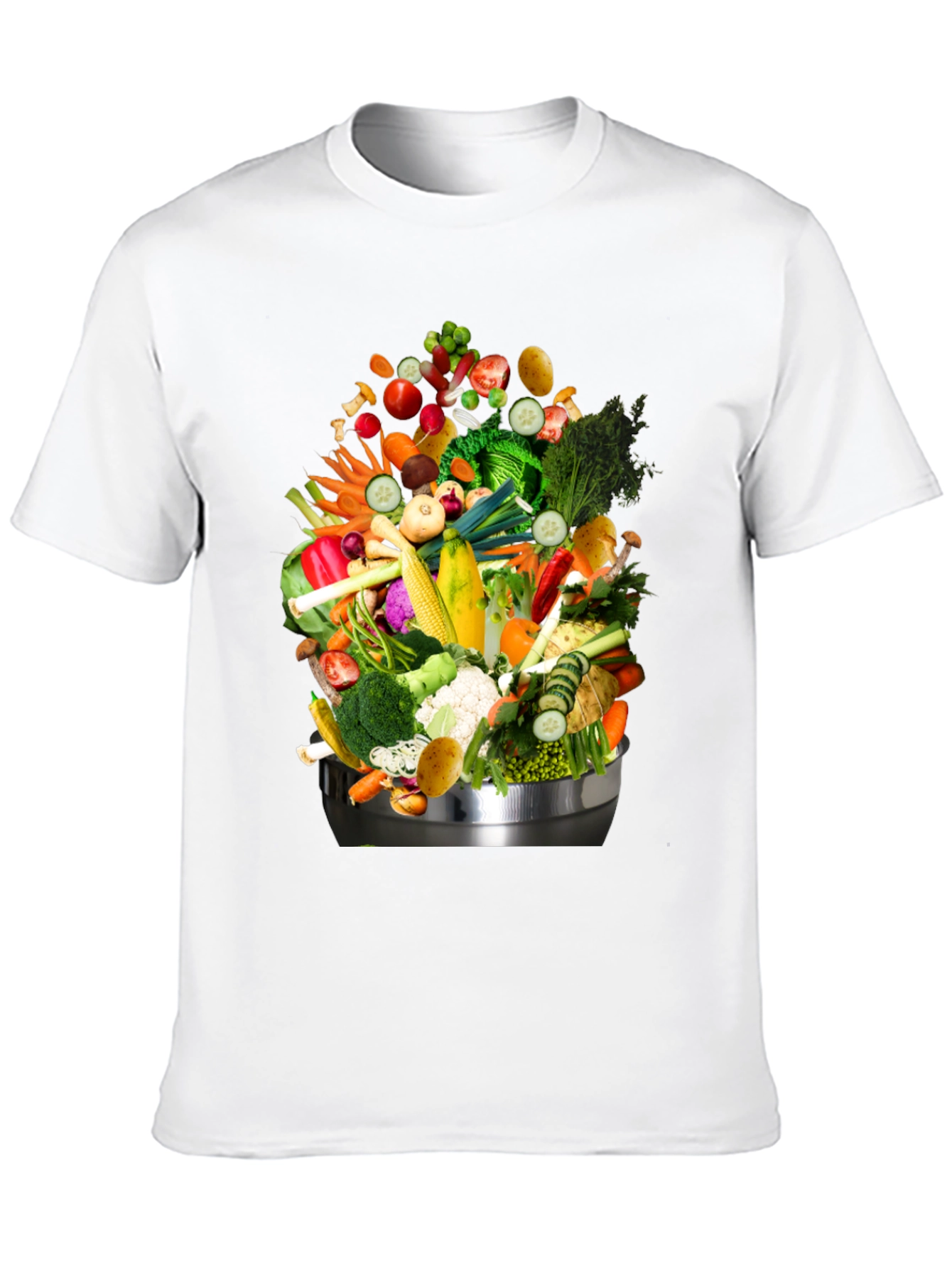 Vegetable Bowl Graphic Tee - Funny Food T-Shirt