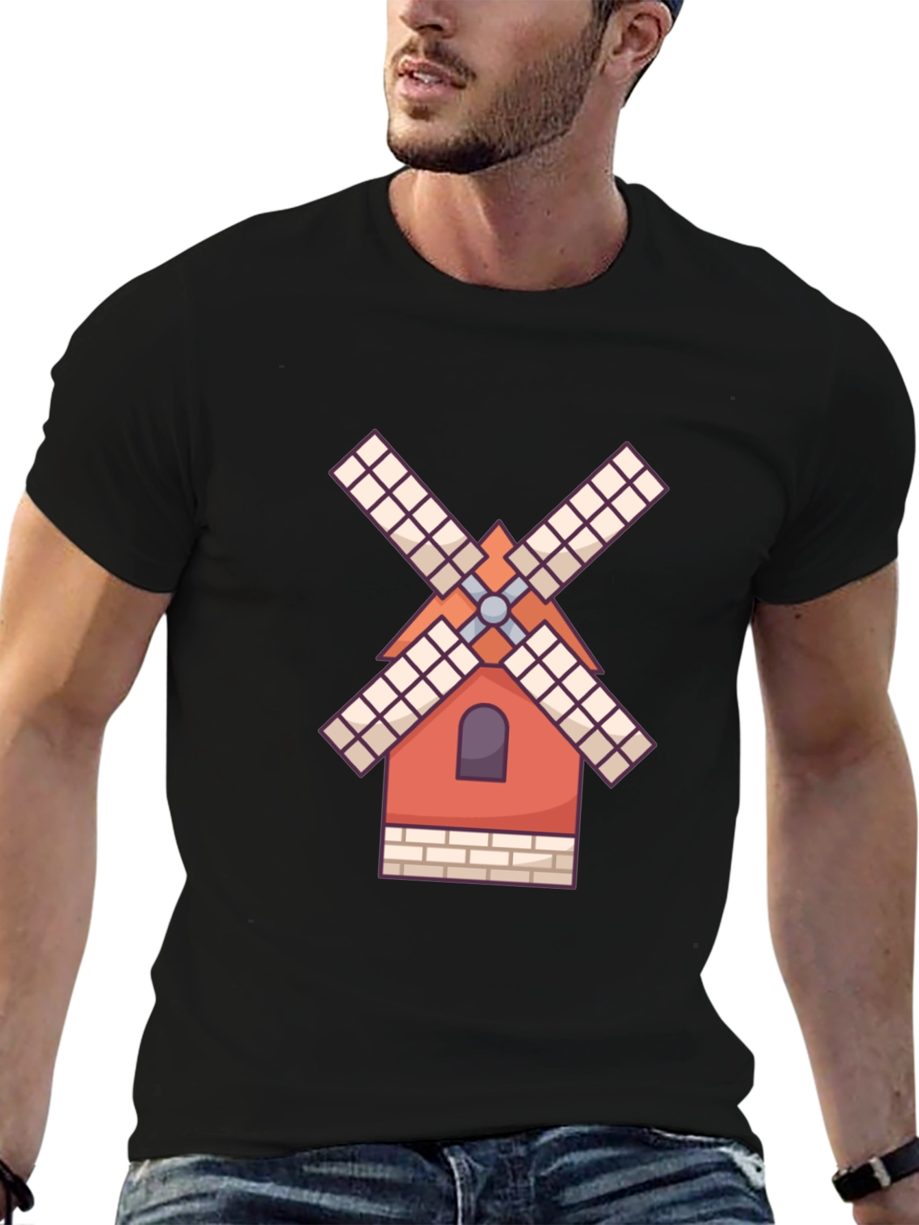 Windmill Graphic Tee - Unique Design