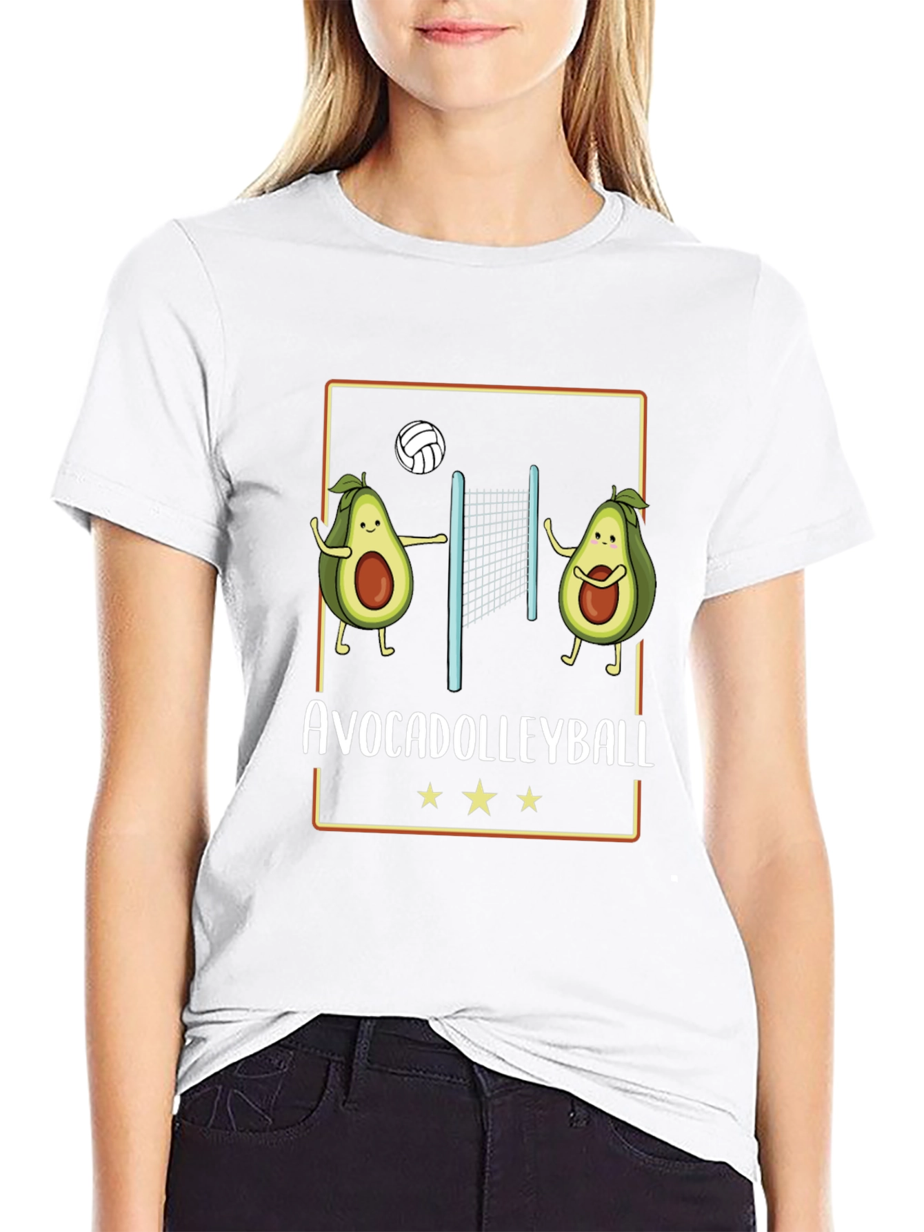 Avocado Volleyball Graphic T-Shirt