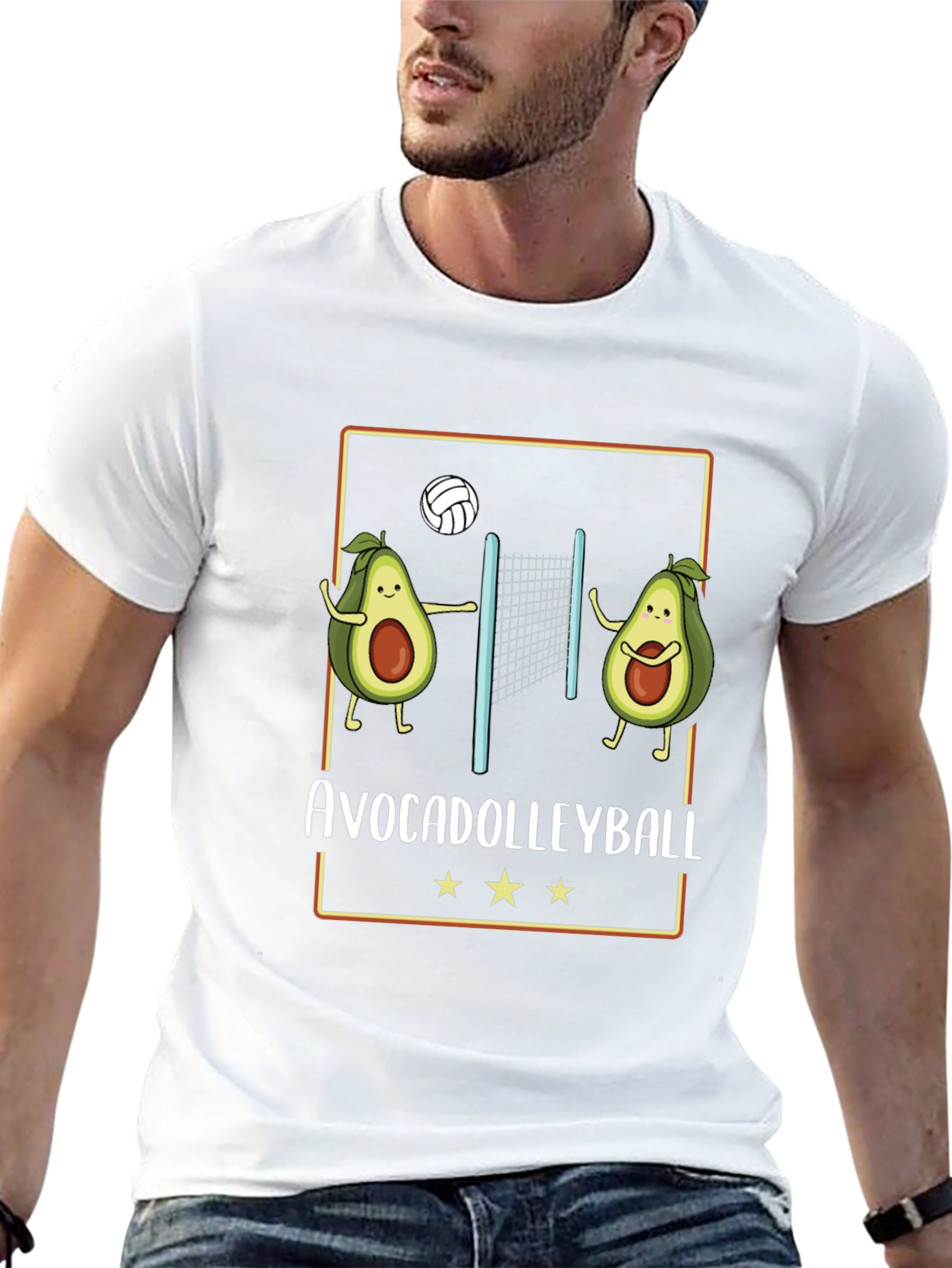 Avocado Volleyball Graphic T-Shirt