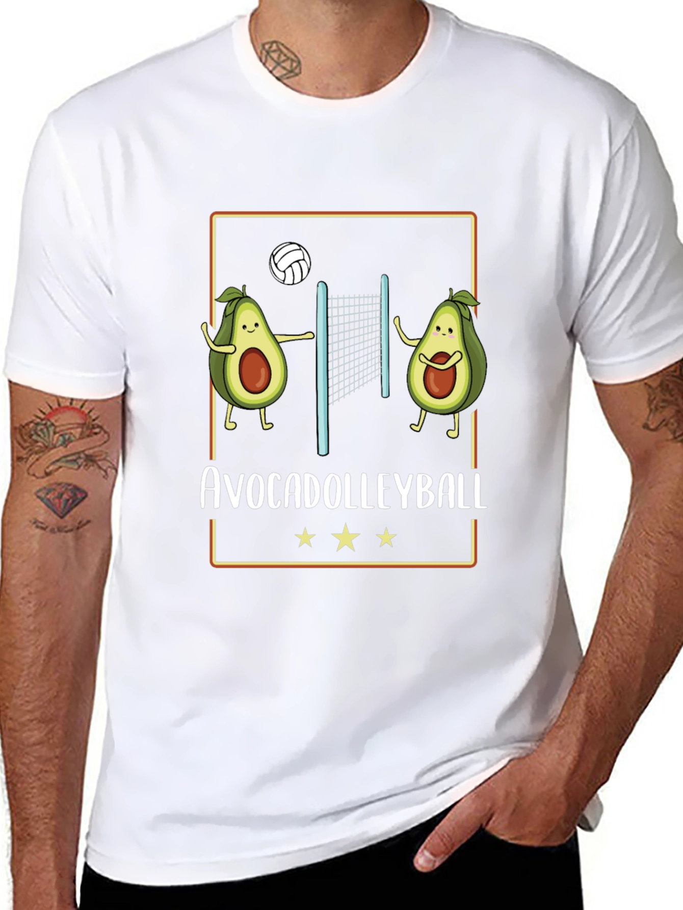 Avocado Volleyball Graphic T-Shirt