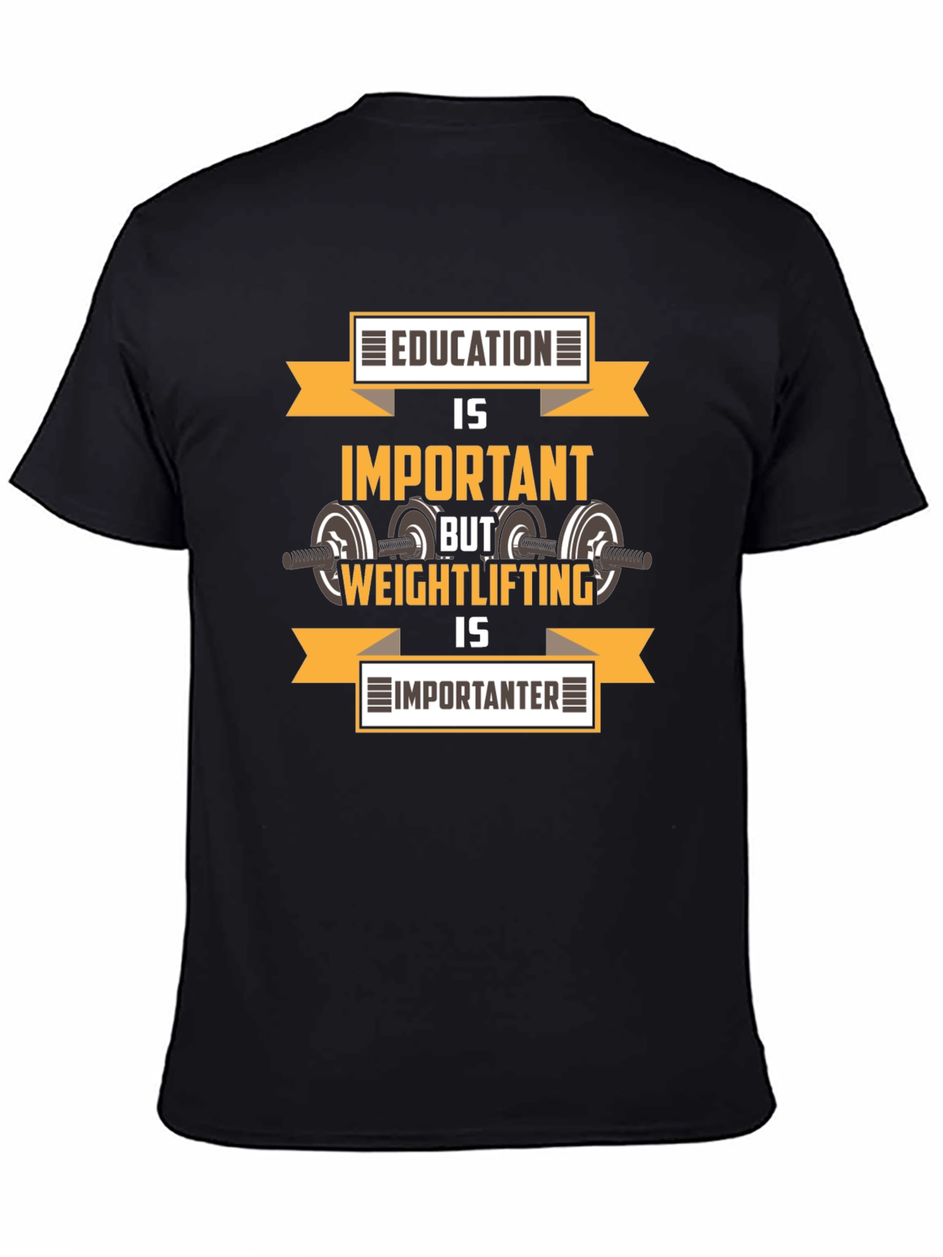 Education vs. Weightlifting Graphic T-Shirt