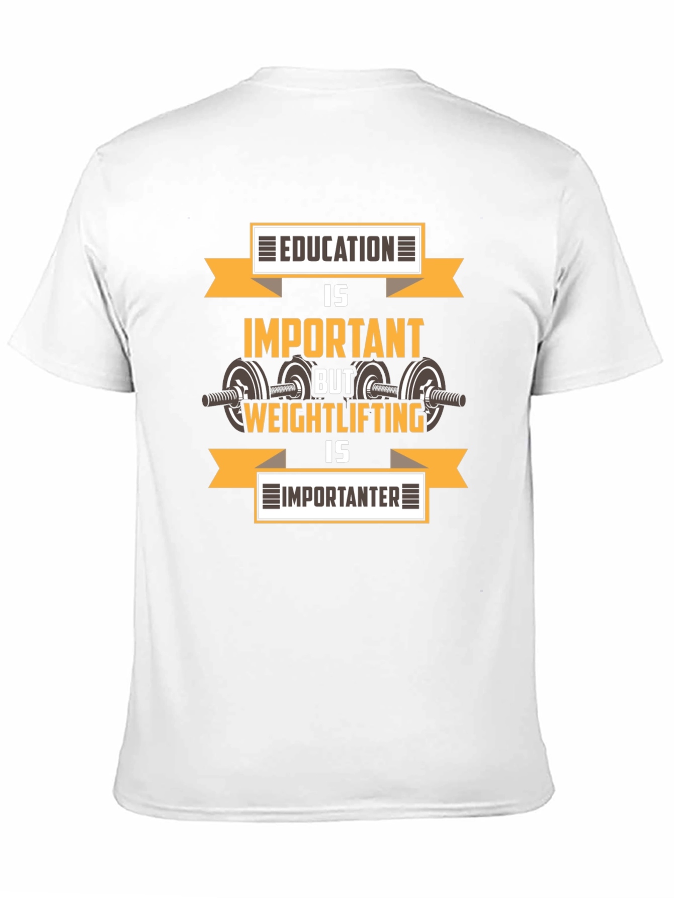 Education vs. Weightlifting Graphic T-Shirt