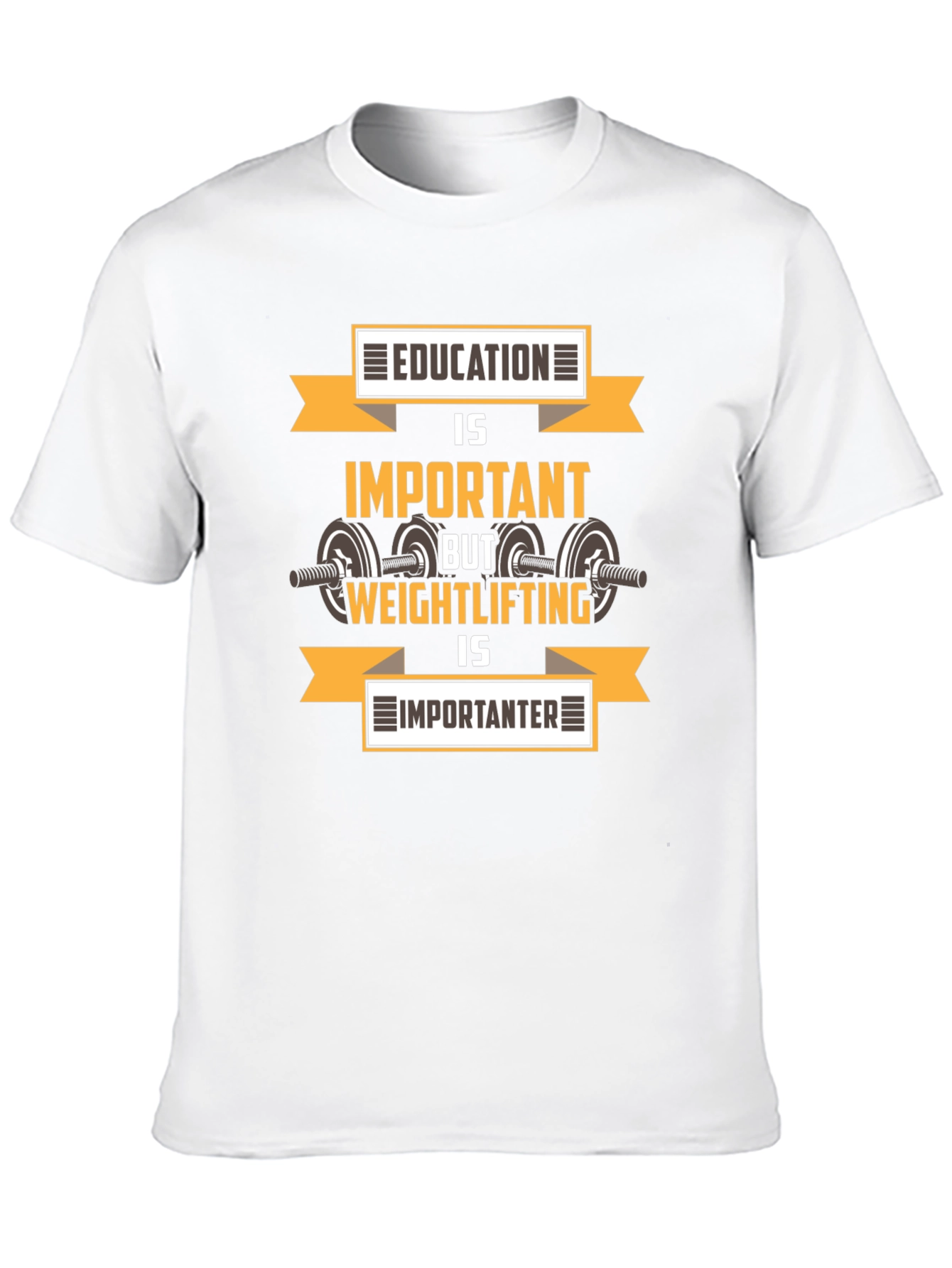 Education vs. Weightlifting Graphic T-Shirt