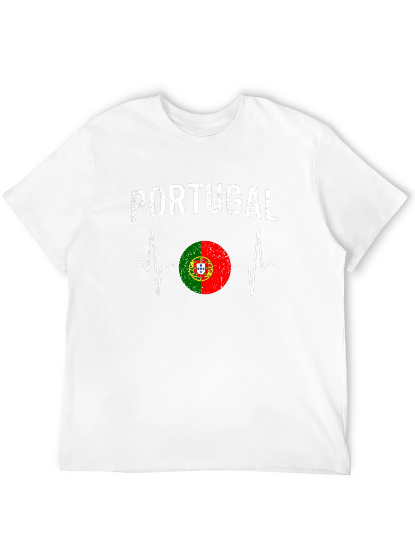 Portugal Flag Heartbeat T-Shirt