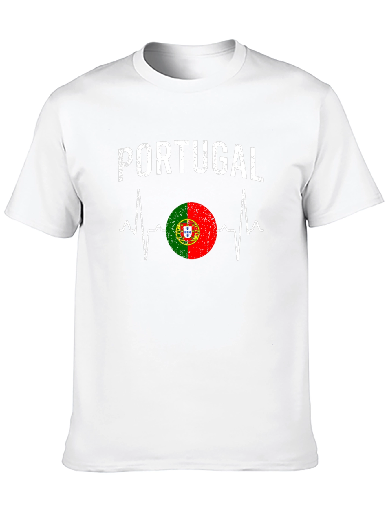 Portugal Flag Heartbeat T-Shirt