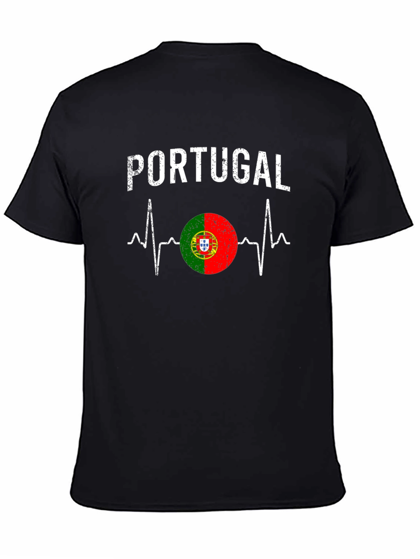 Portugal Flag Heartbeat T-Shirt