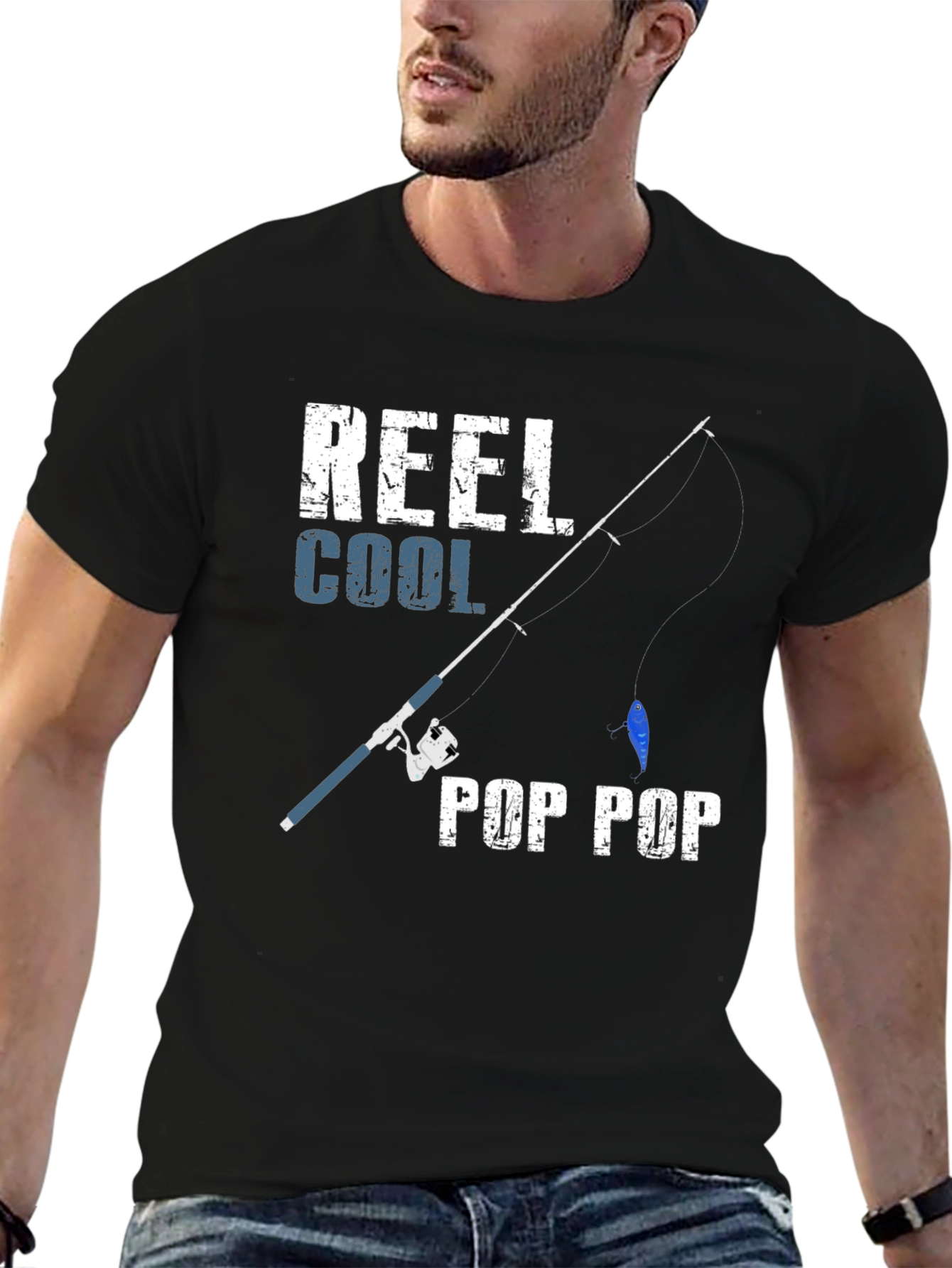 Reel Cool Pop Pop T-Shirt Fishing Fathers Day