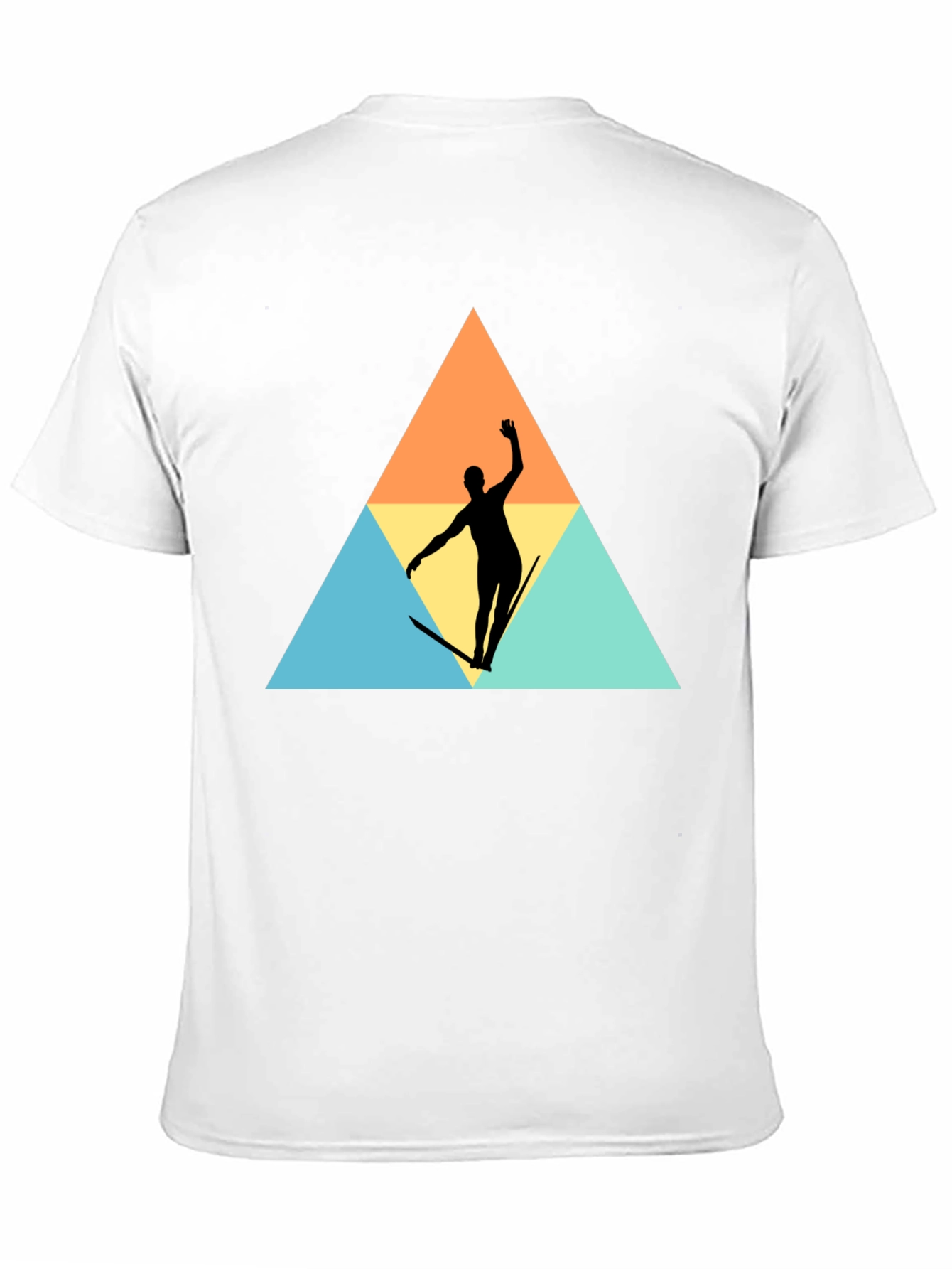 Retro Surfer Silhouette Graphic Tee - Black