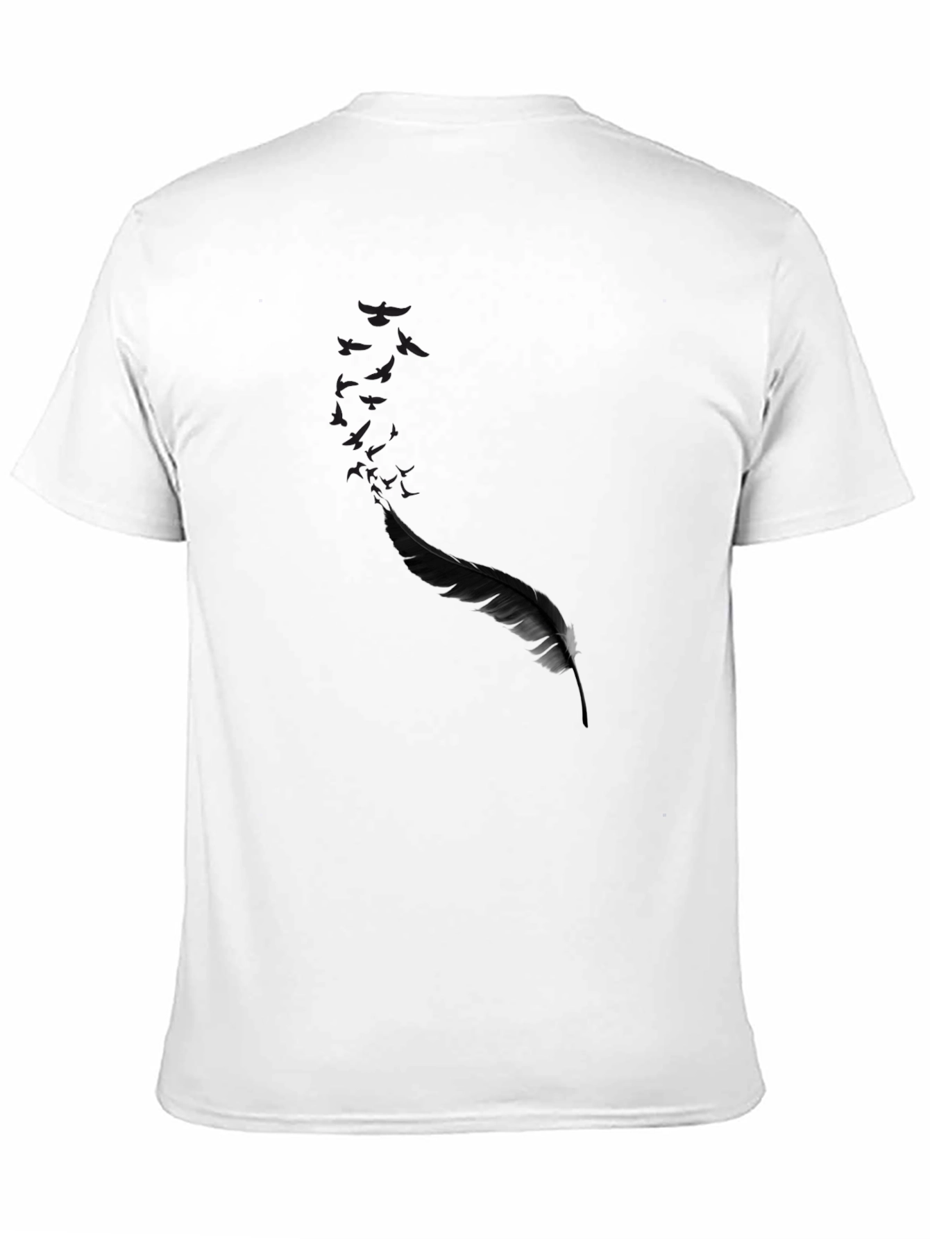 Black Feather Graphic Print Tee